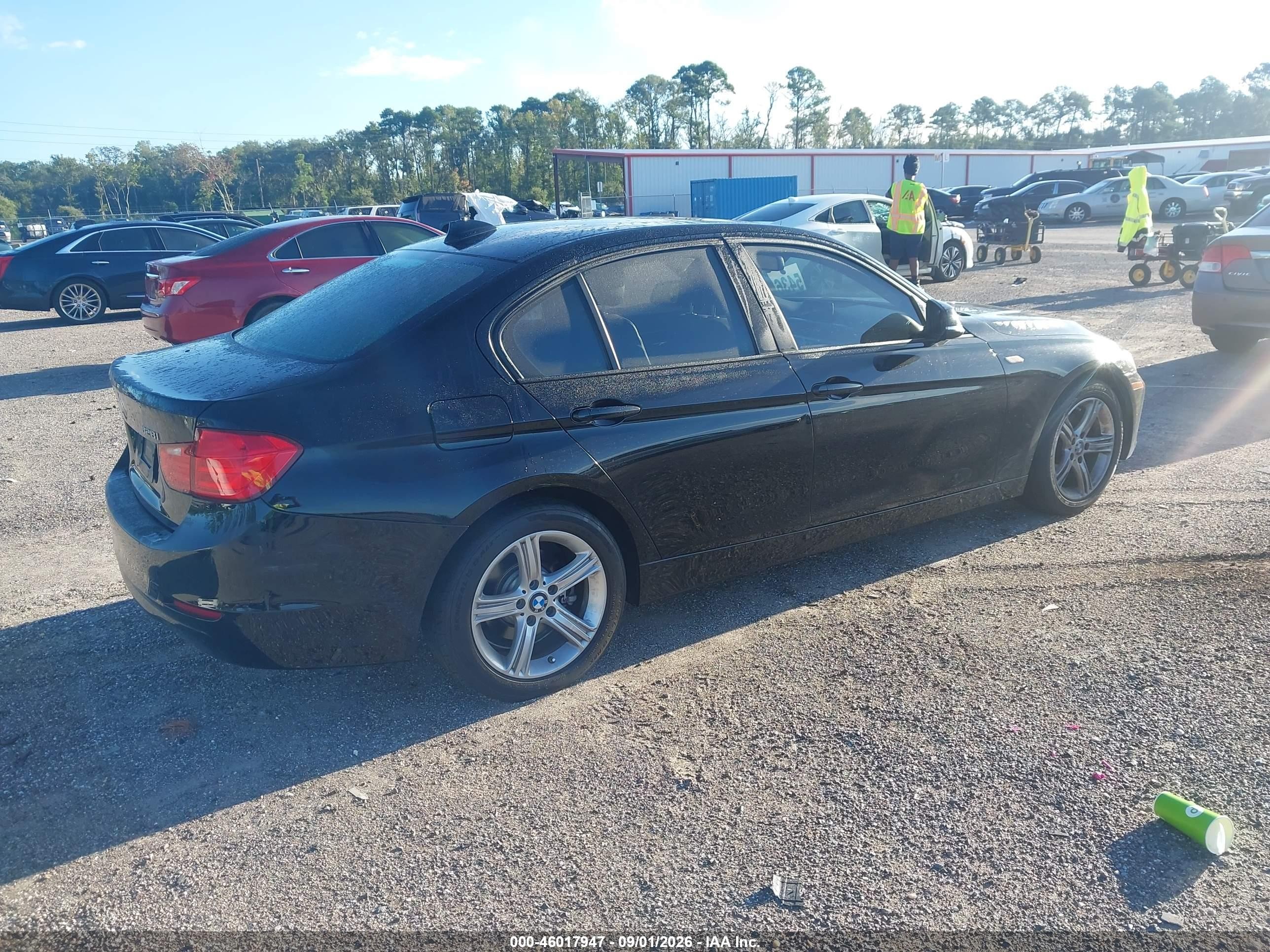 2015 Bmw 3 Series 328i Black vin: WBA3A5G59FNS88280