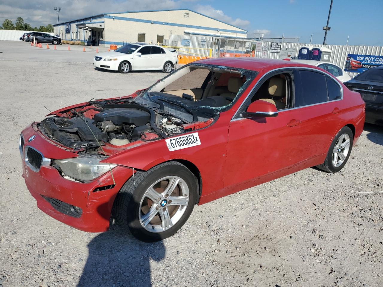 2015 Bmw 328 I Red vin: WBA3A5G5XFNP35201