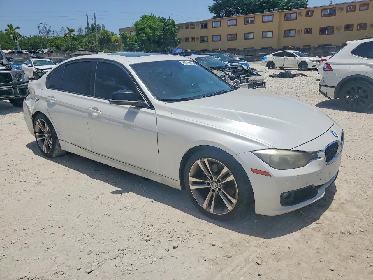 2015 Bmw 328 I White vin: WBA3A5G5XFNS89633