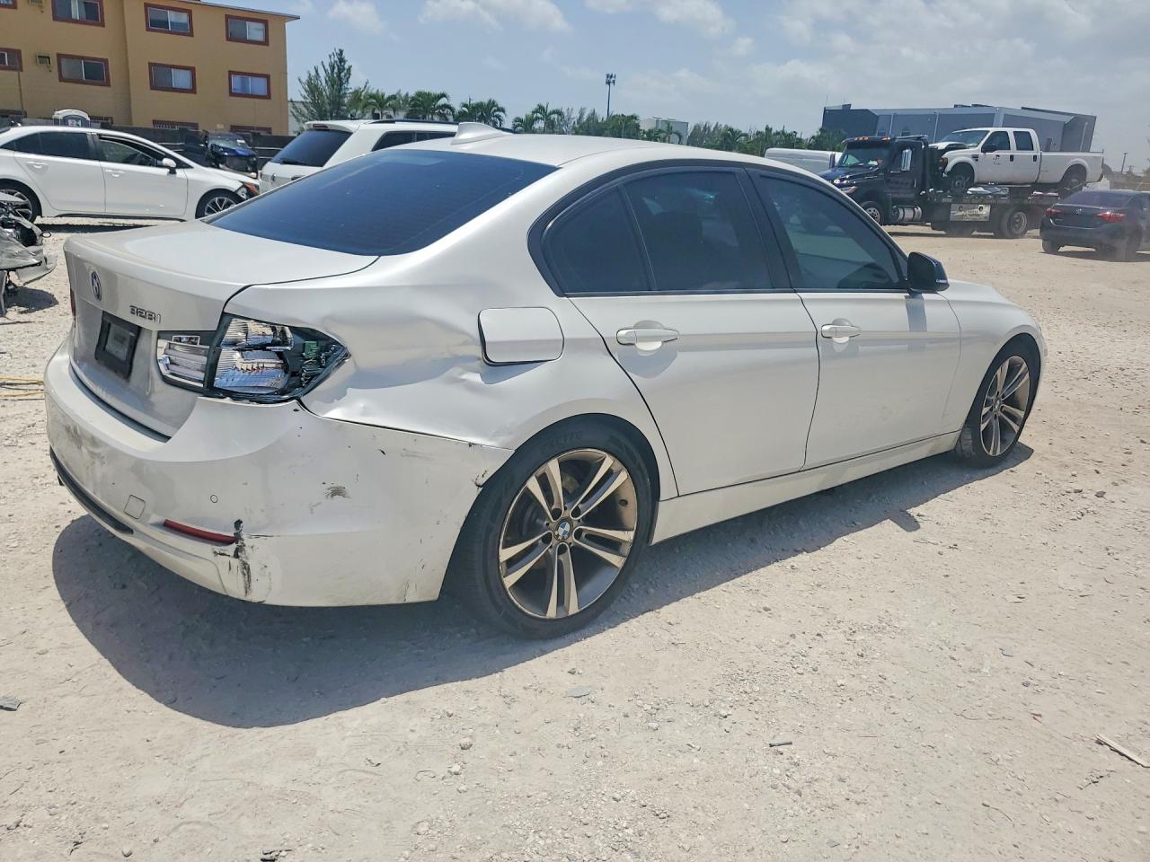 2015 Bmw 328 I White vin: WBA3A5G5XFNS89633