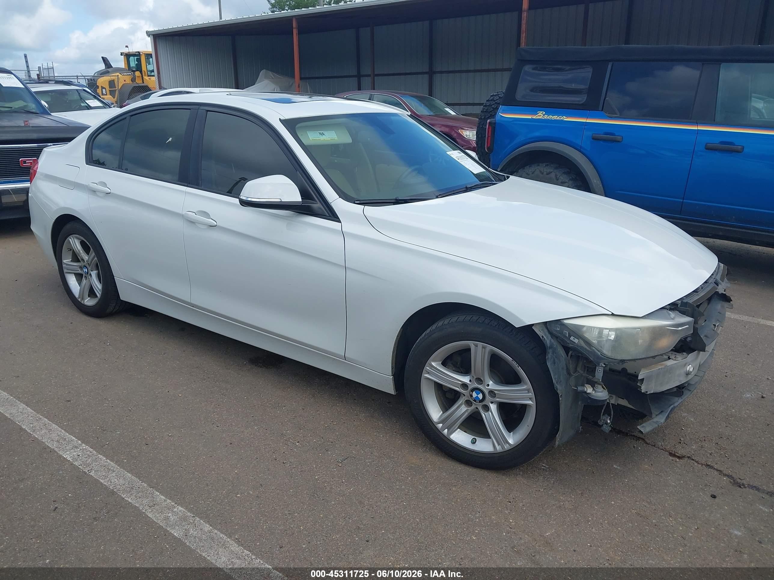 2015 Bmw 328i   White vin: WBA3A5G5XFNS91558