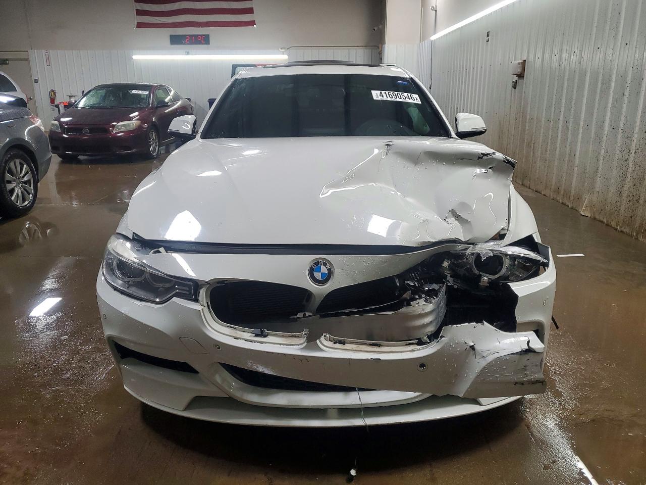 2015 Bmw 335 I White vin: WBA3A9C50FF686677