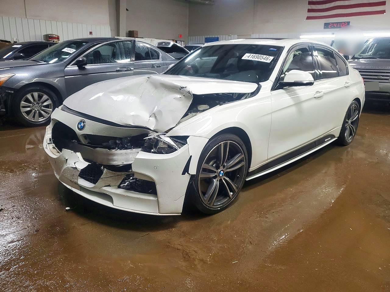 2015 Bmw 335 I White vin: WBA3A9C50FF686677