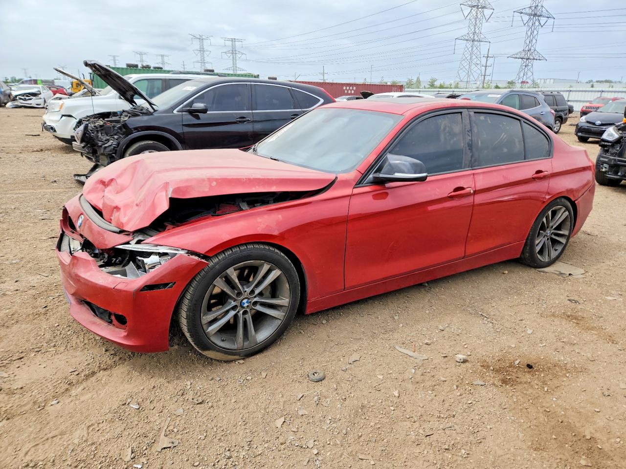 2012 Bmw 335 I Красный vin: WBA3A9C51CF270245