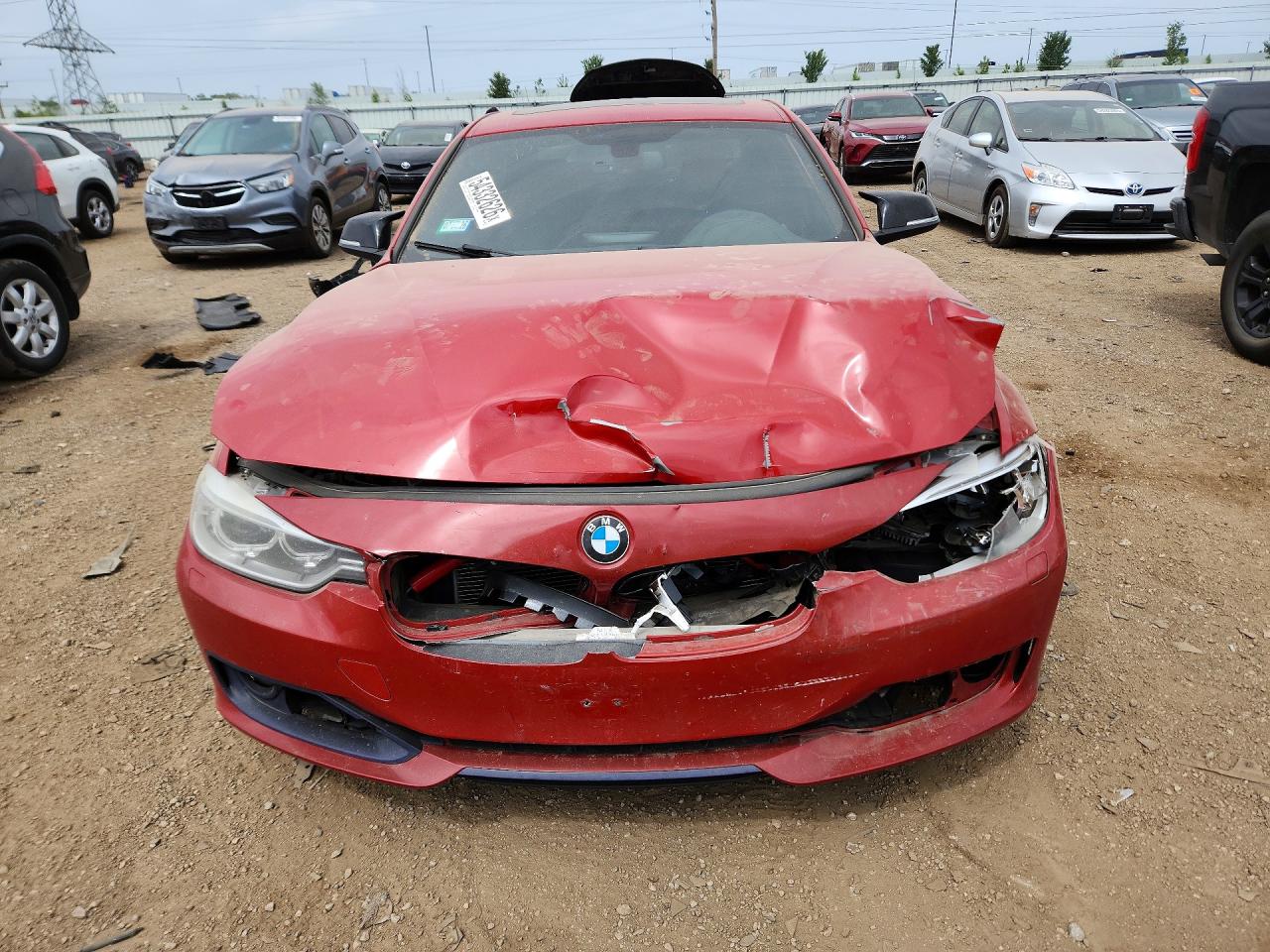 2012 Bmw 335 I Красный vin: WBA3A9C51CF270245