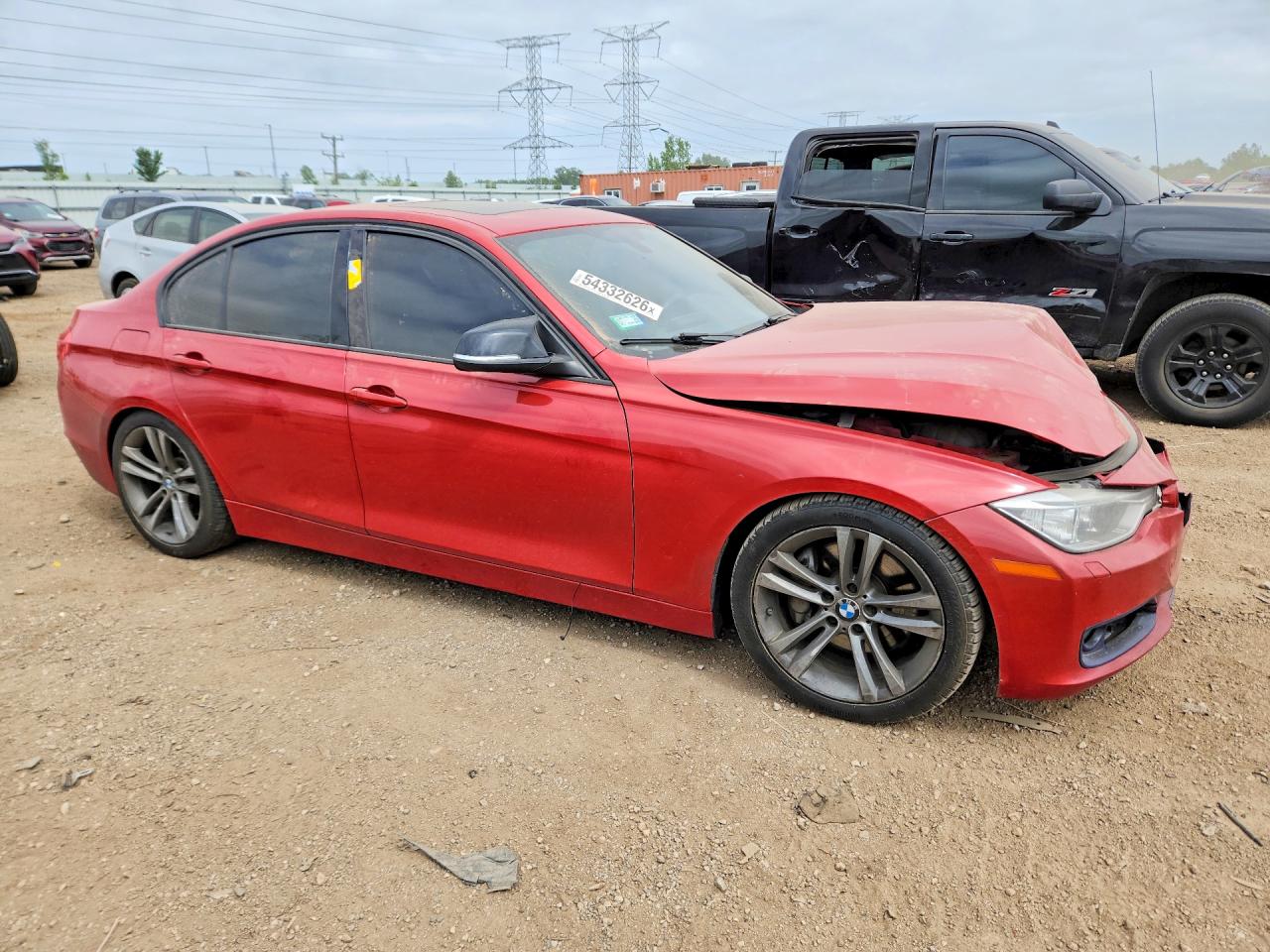 2012 Bmw 335 I Красный vin: WBA3A9C51CF270245