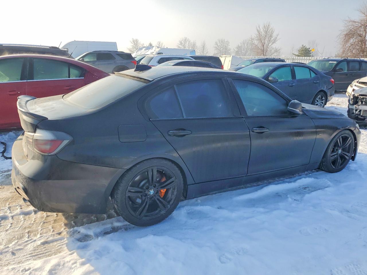 2012 Bmw 335 I Черный vin: WBA3A9C51CF270956