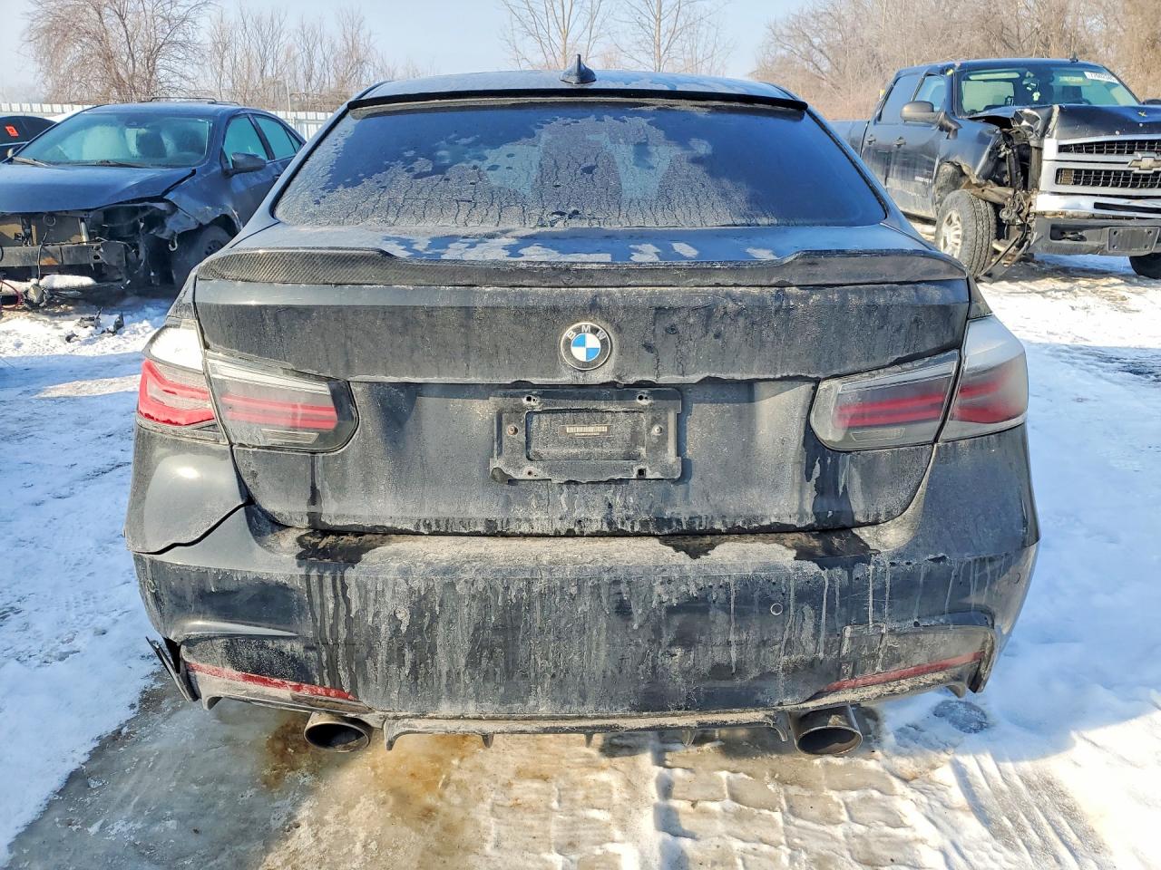 2012 Bmw 335 I Черный vin: WBA3A9C51CF270956