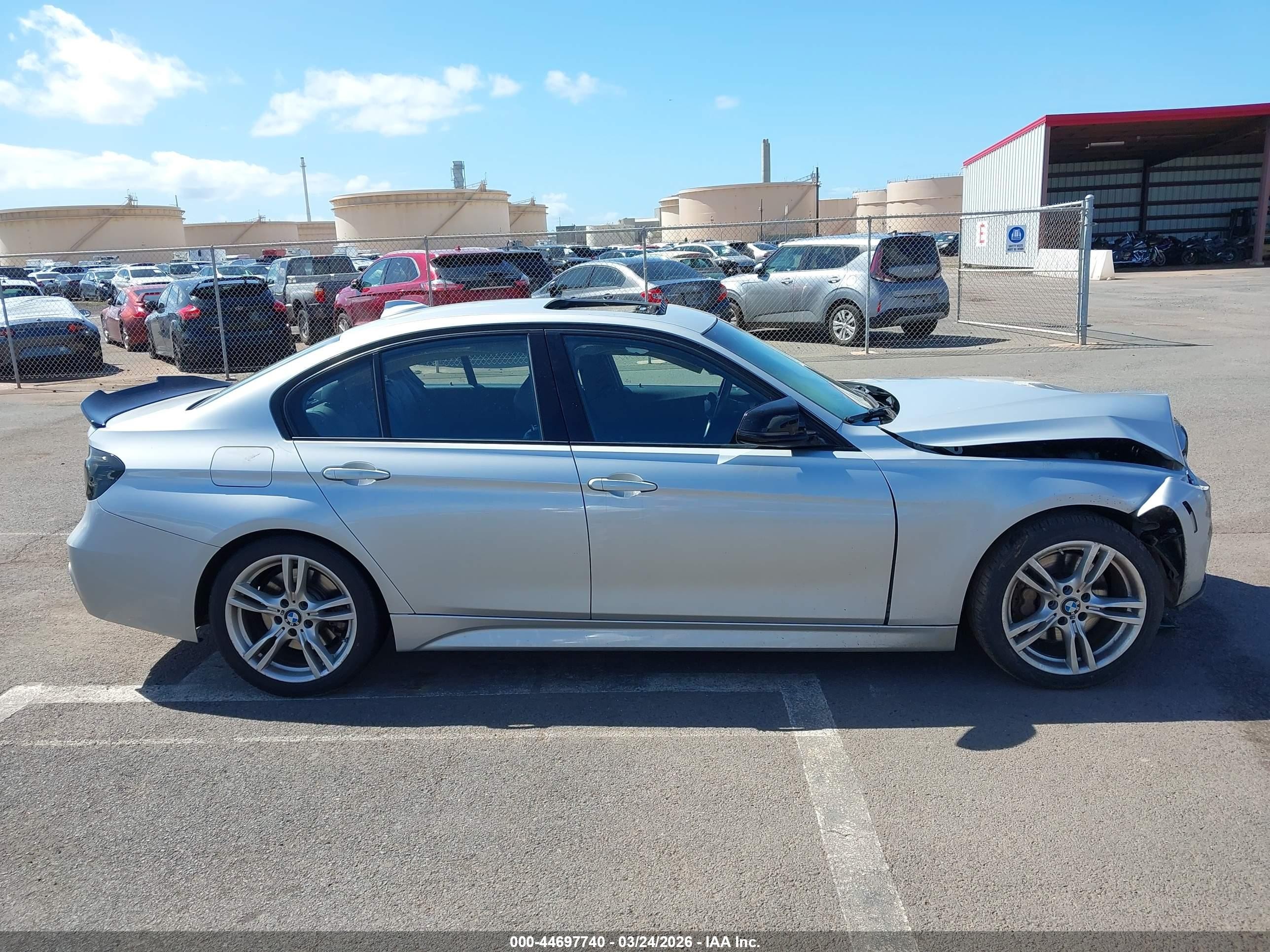 2013 Bmw 335i Silver vin: WBA3A9C54DF476242