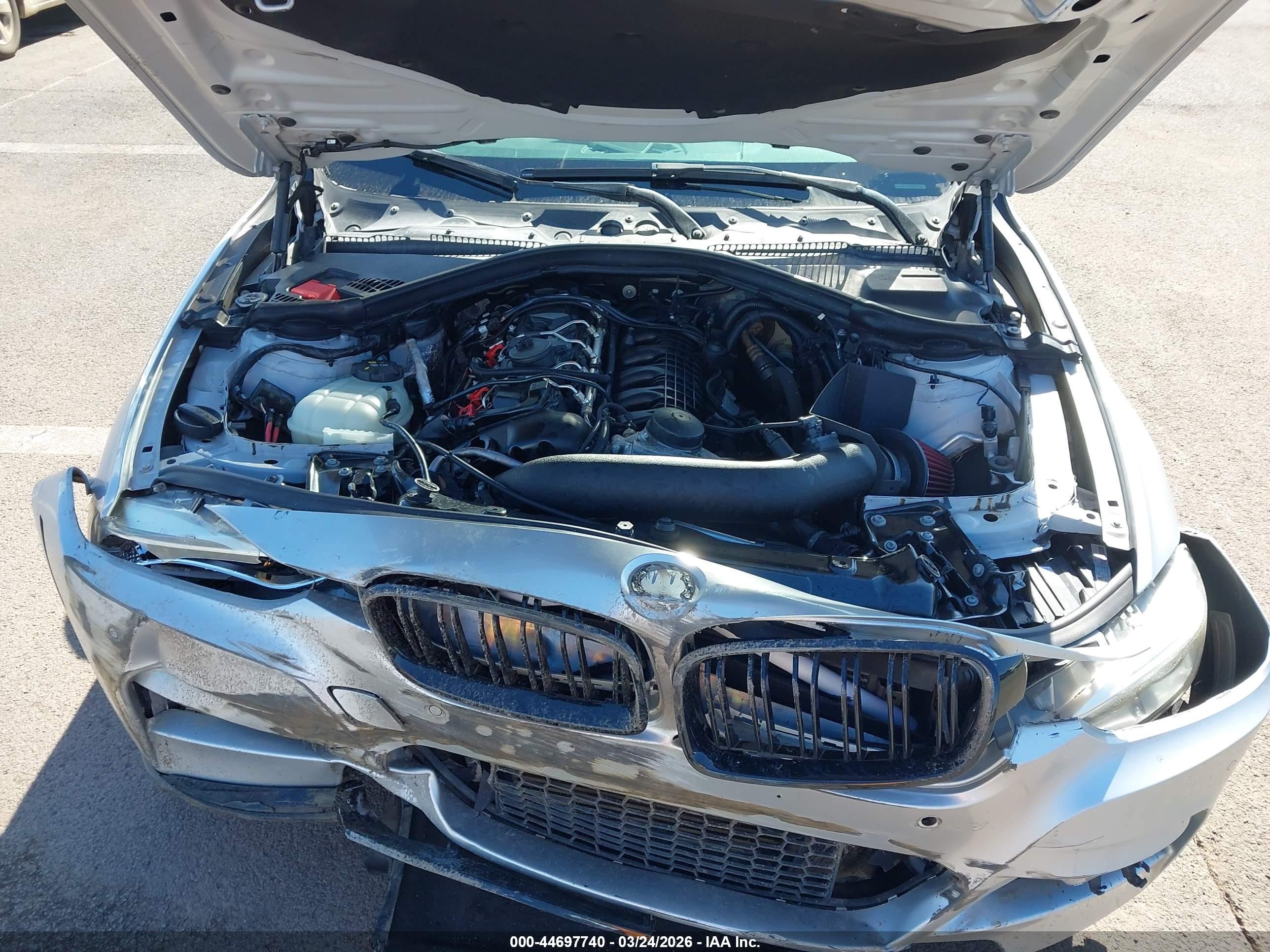 2013 Bmw 335i Silver vin: WBA3A9C54DF476242