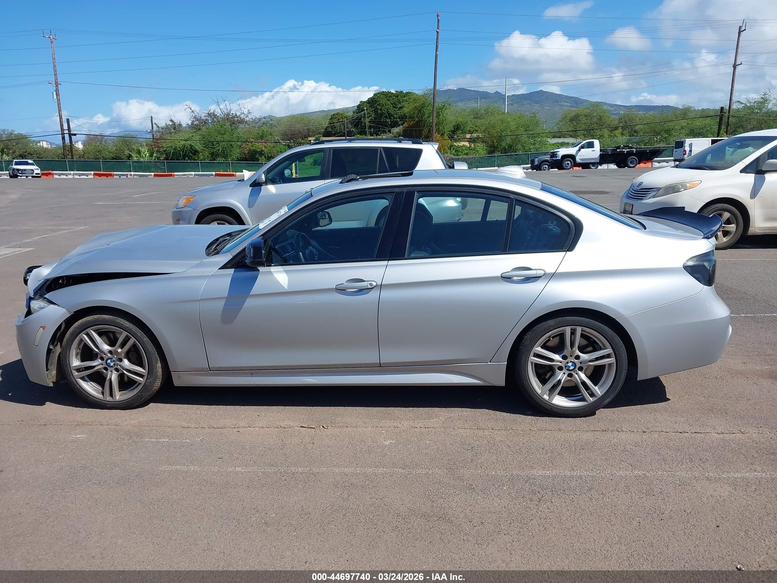 2013 Bmw 335i Silver vin: WBA3A9C54DF476242