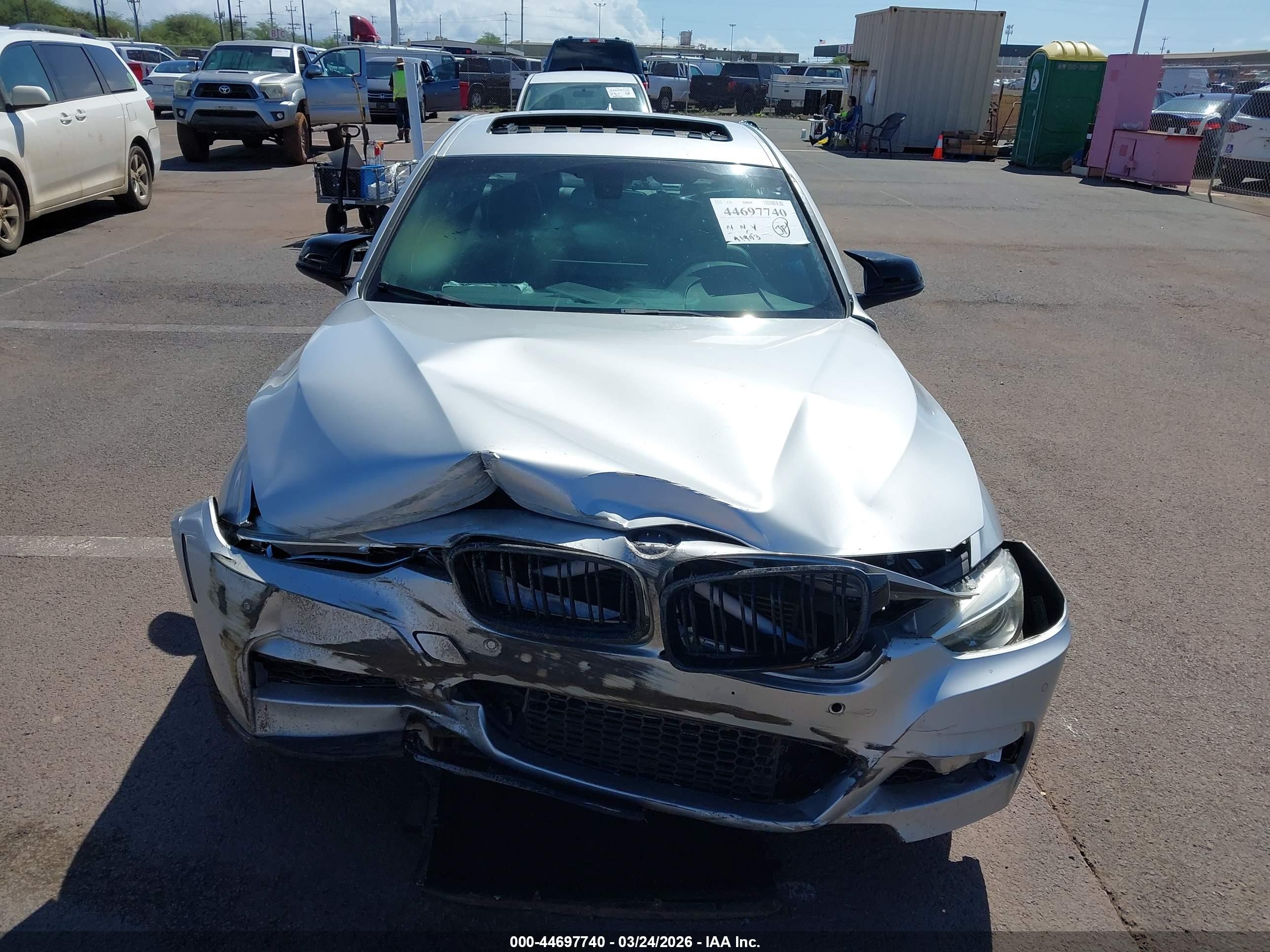 2013 Bmw 335i Silver vin: WBA3A9C54DF476242