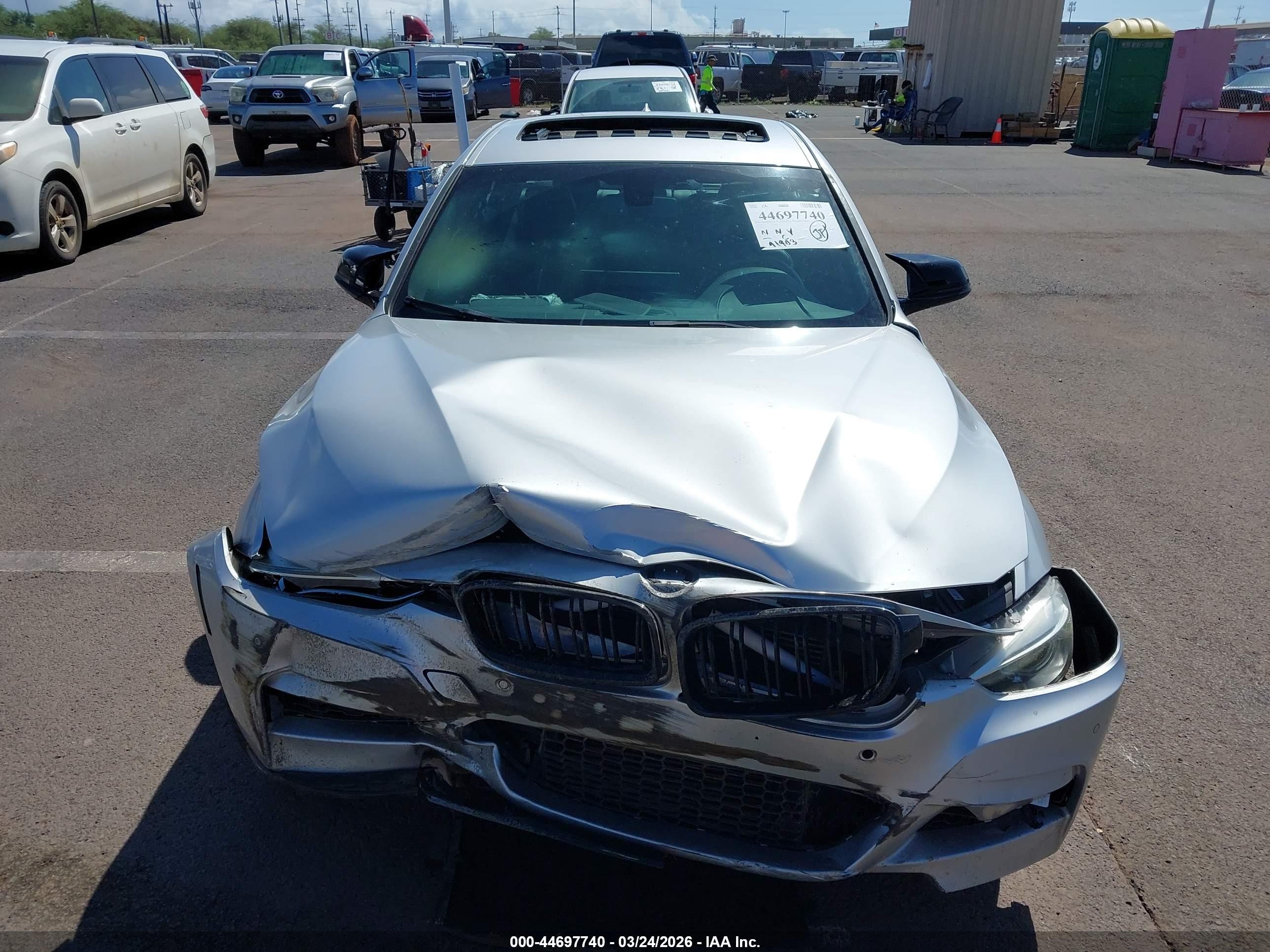 2013 Bmw 335i Silver vin: WBA3A9C54DF476242