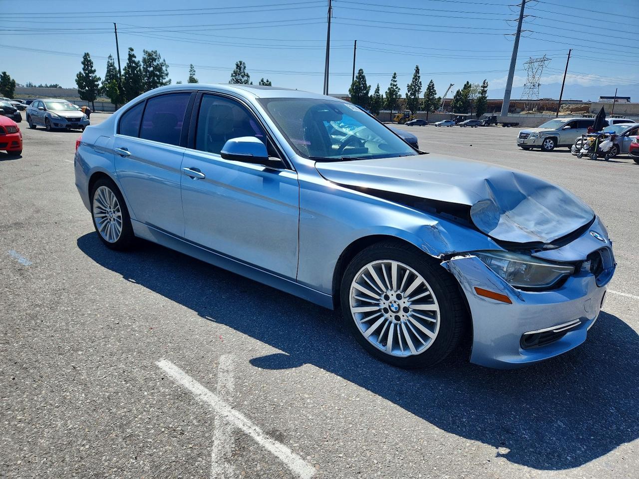 2014 Bmw 335 I Синий vin: WBA3A9C54EF477960