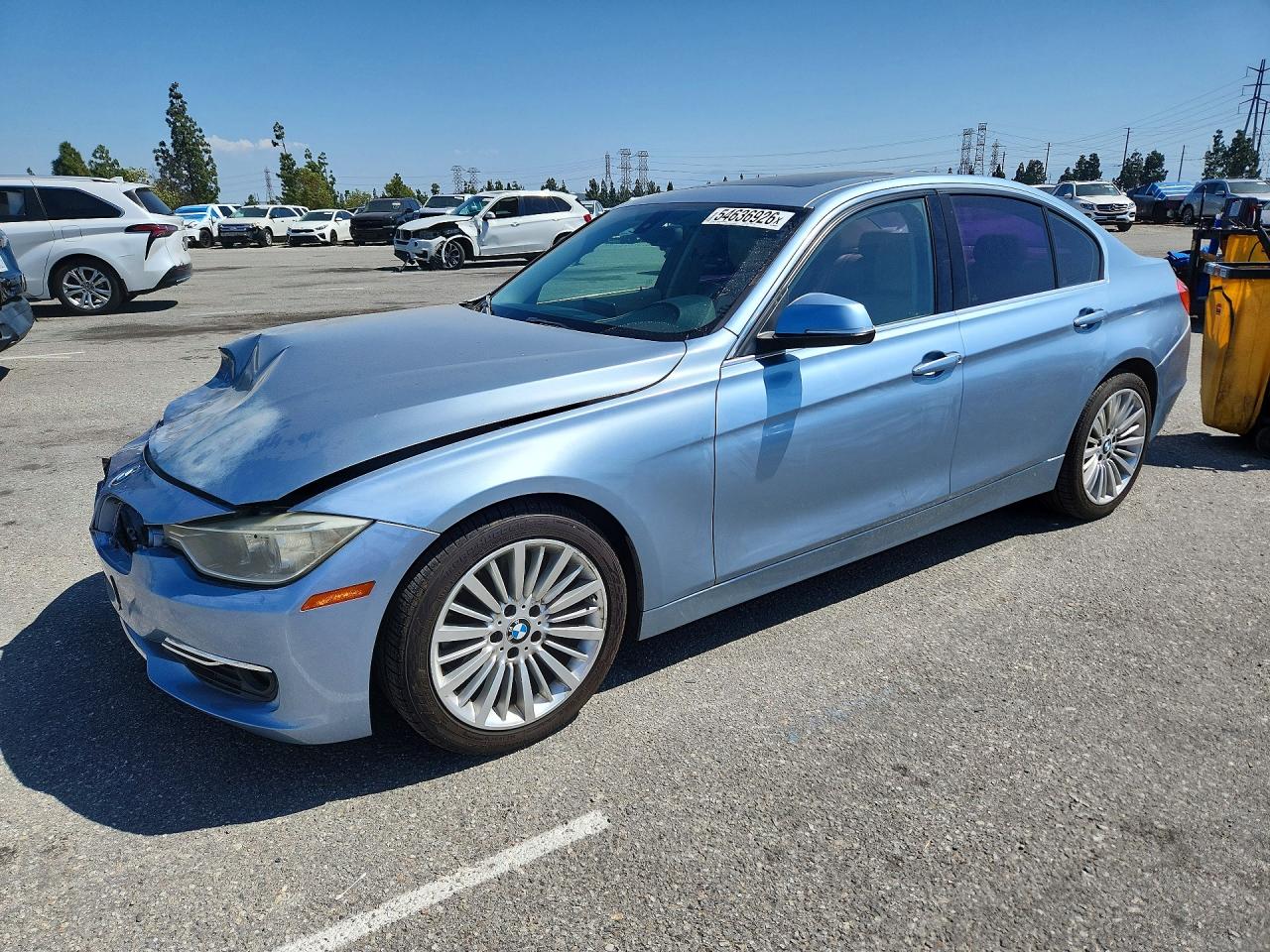 2014 Bmw 335 I Синий vin: WBA3A9C54EF477960