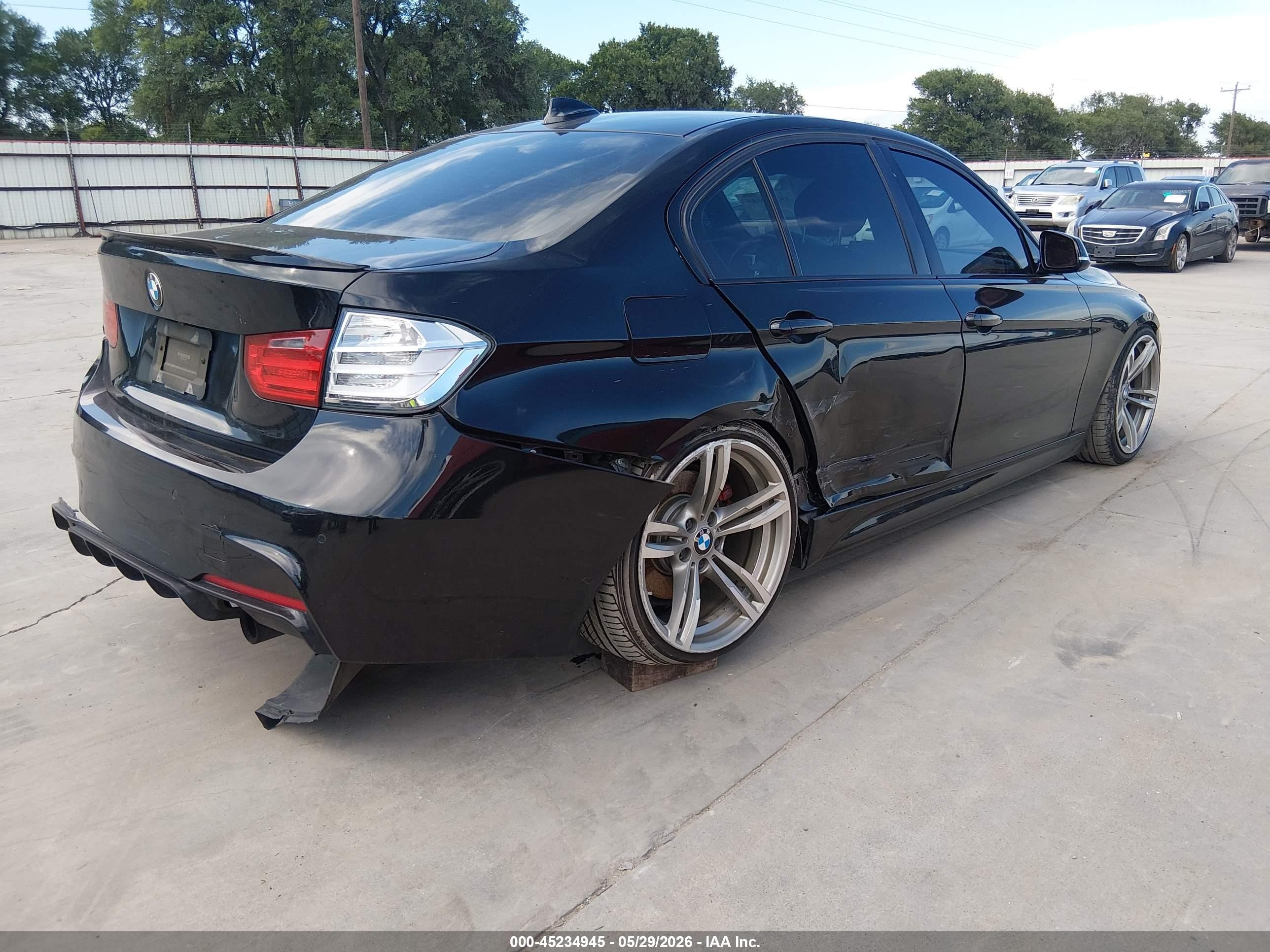 2013 Bmw 335i Black vin: WBA3A9C55DF475231