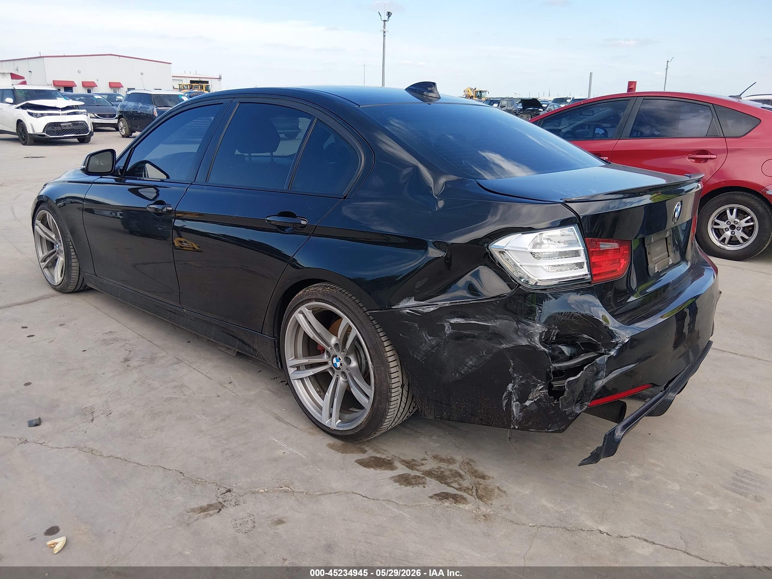 2013 Bmw 335i Black vin: WBA3A9C55DF475231