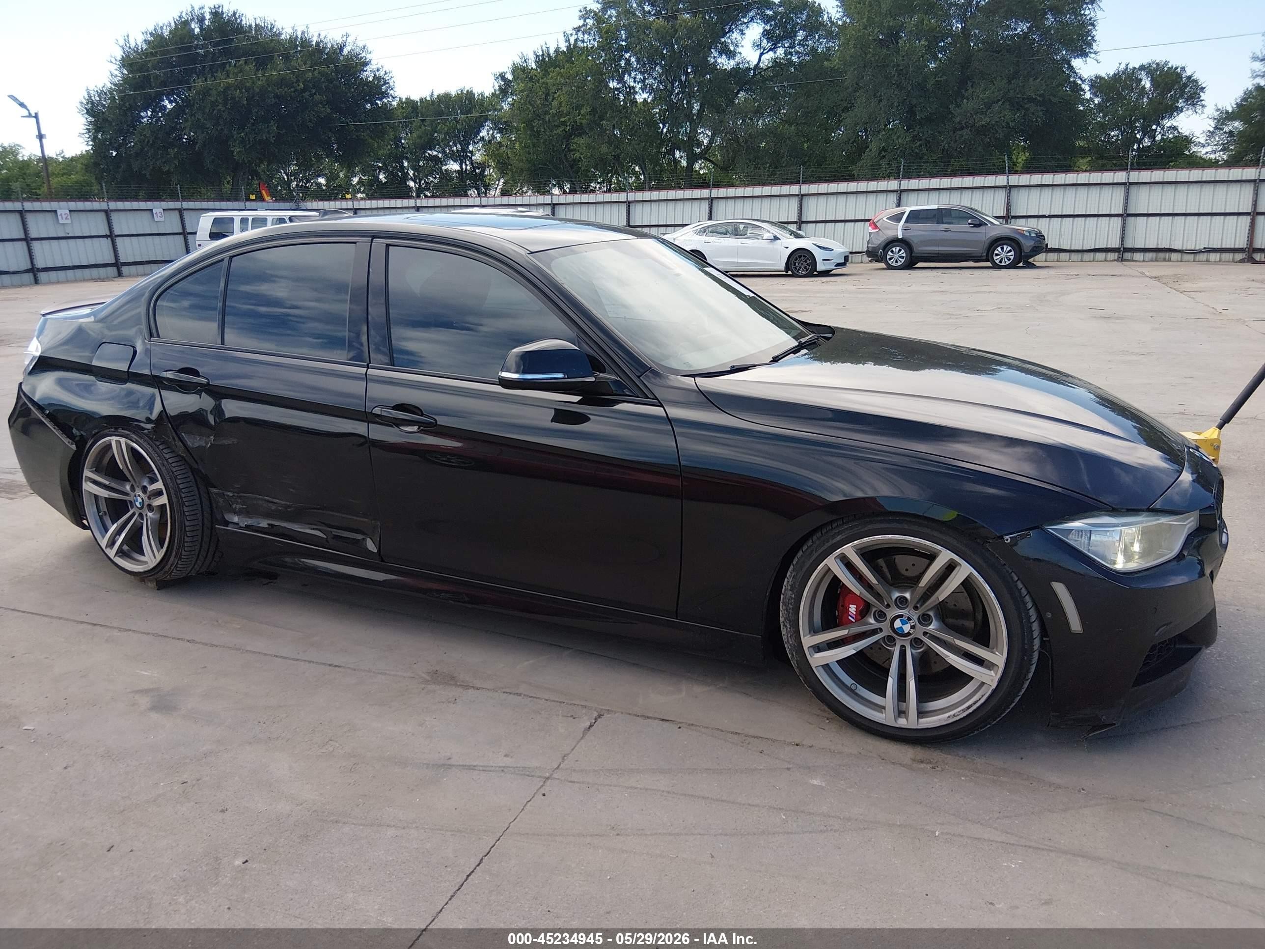 2013 Bmw 335i Black vin: WBA3A9C55DF475231