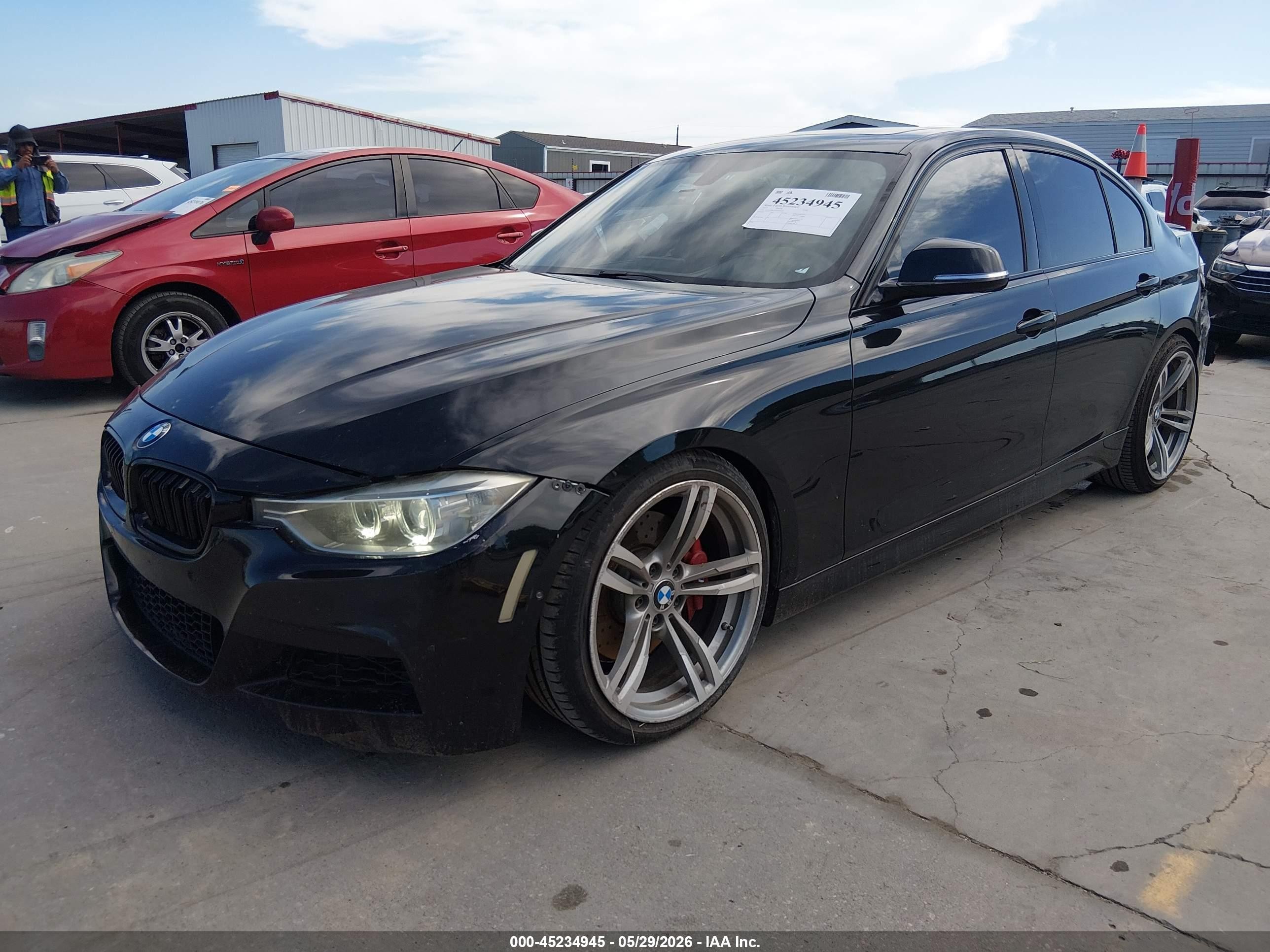 2013 Bmw 335i Black vin: WBA3A9C55DF475231