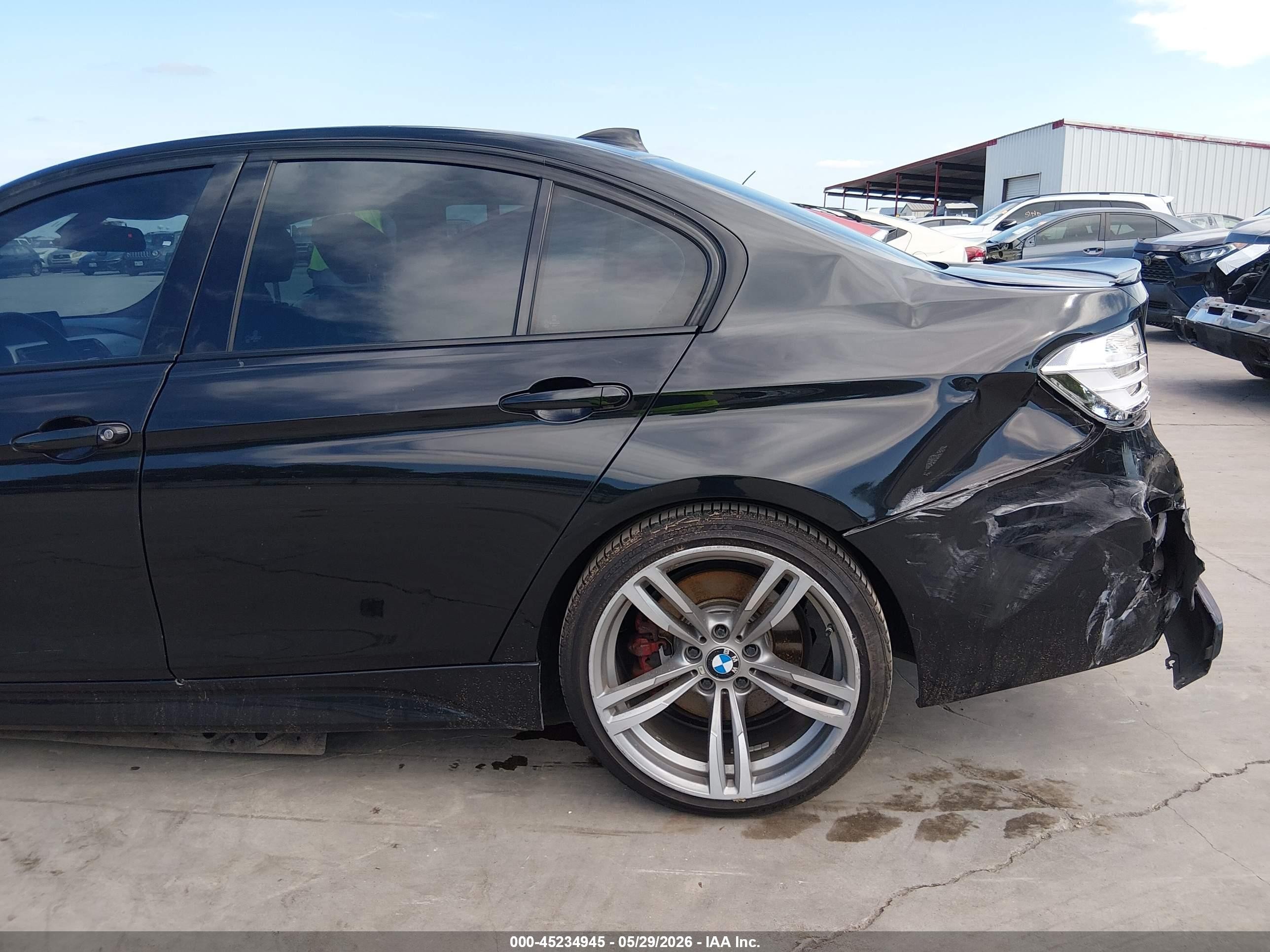2013 Bmw 335i Black vin: WBA3A9C55DF475231