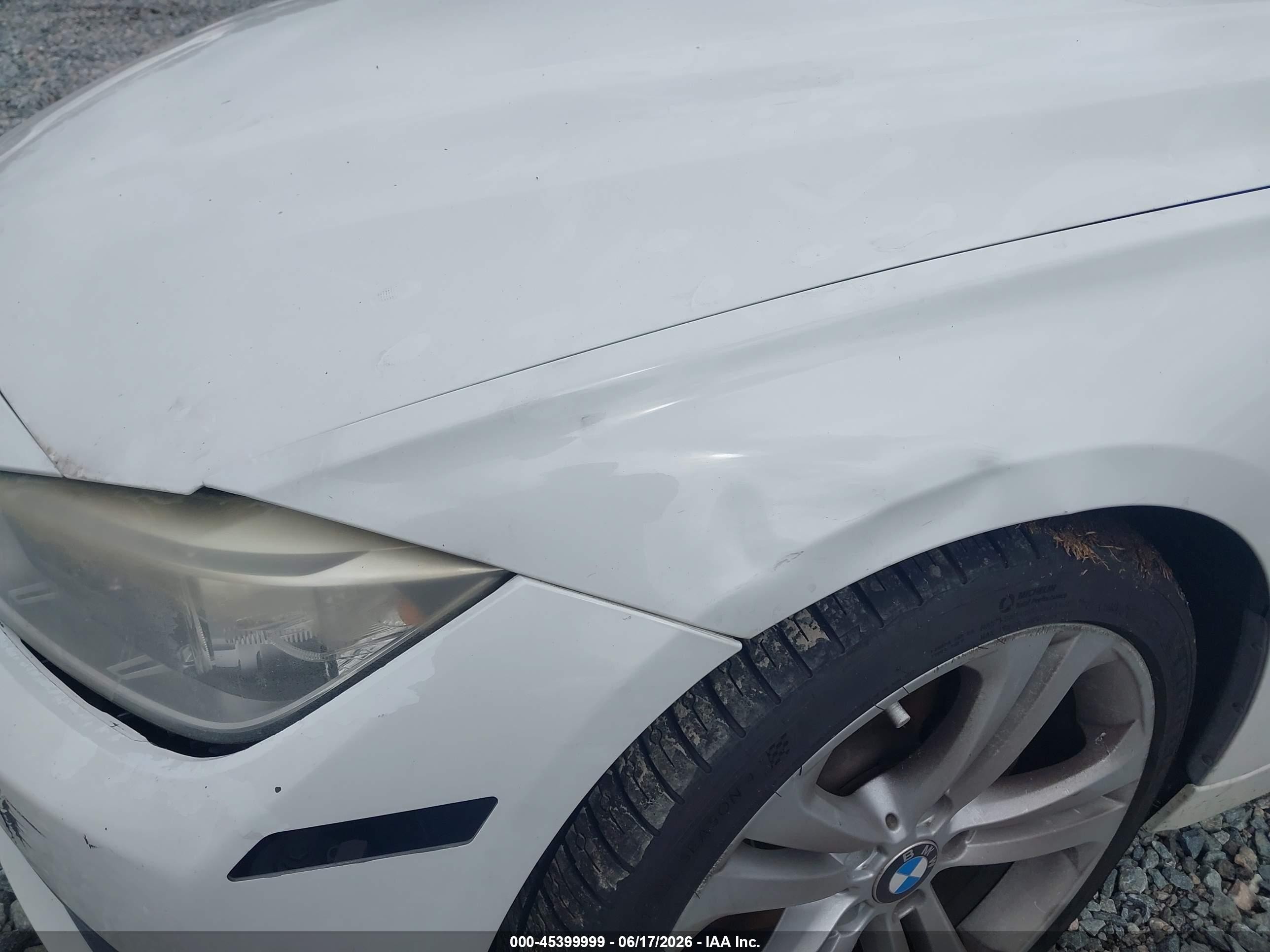 2013 Bmw 335i   White vin: WBA3A9C58DF476017