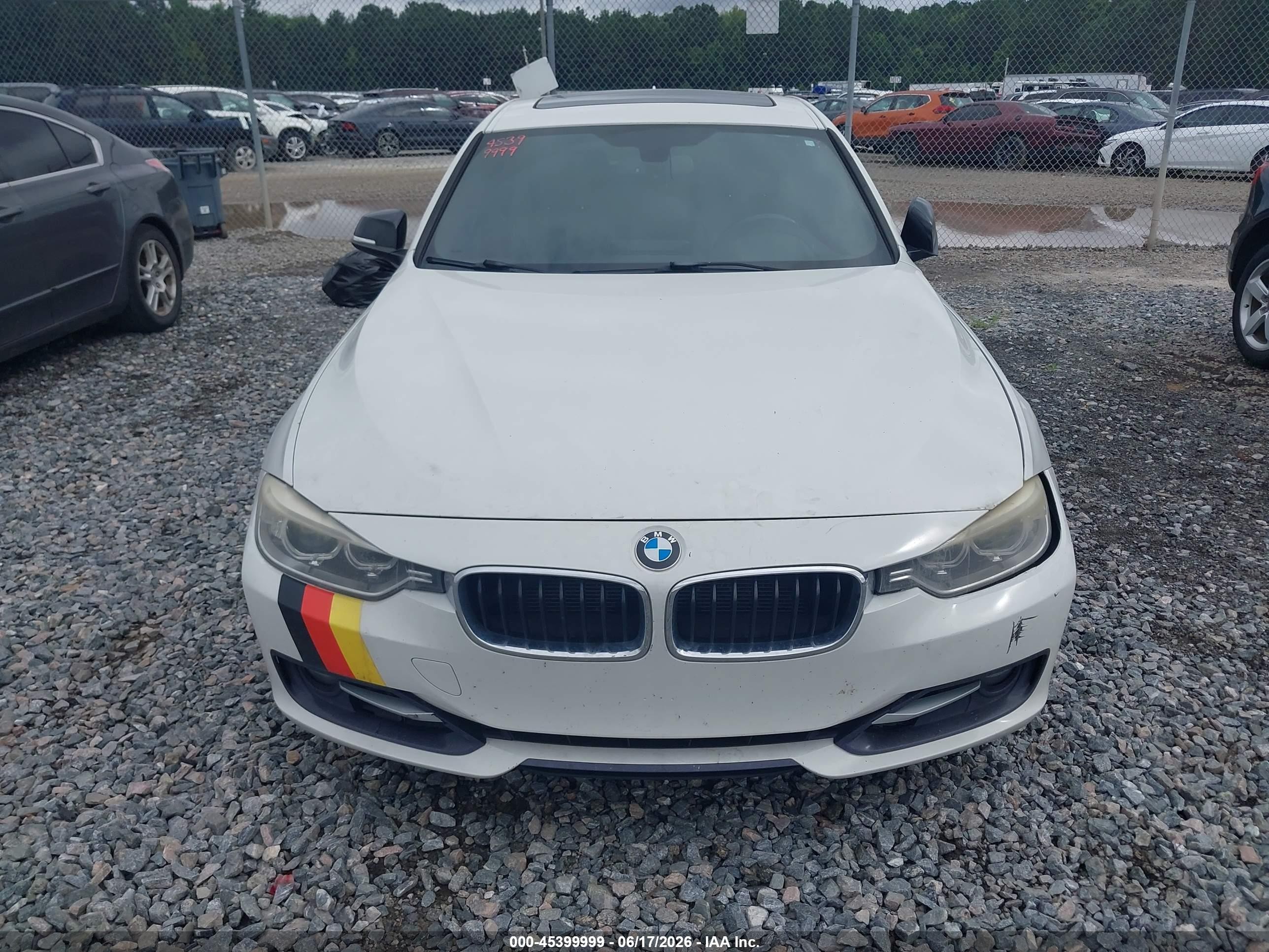 2013 Bmw 335i   White vin: WBA3A9C58DF476017