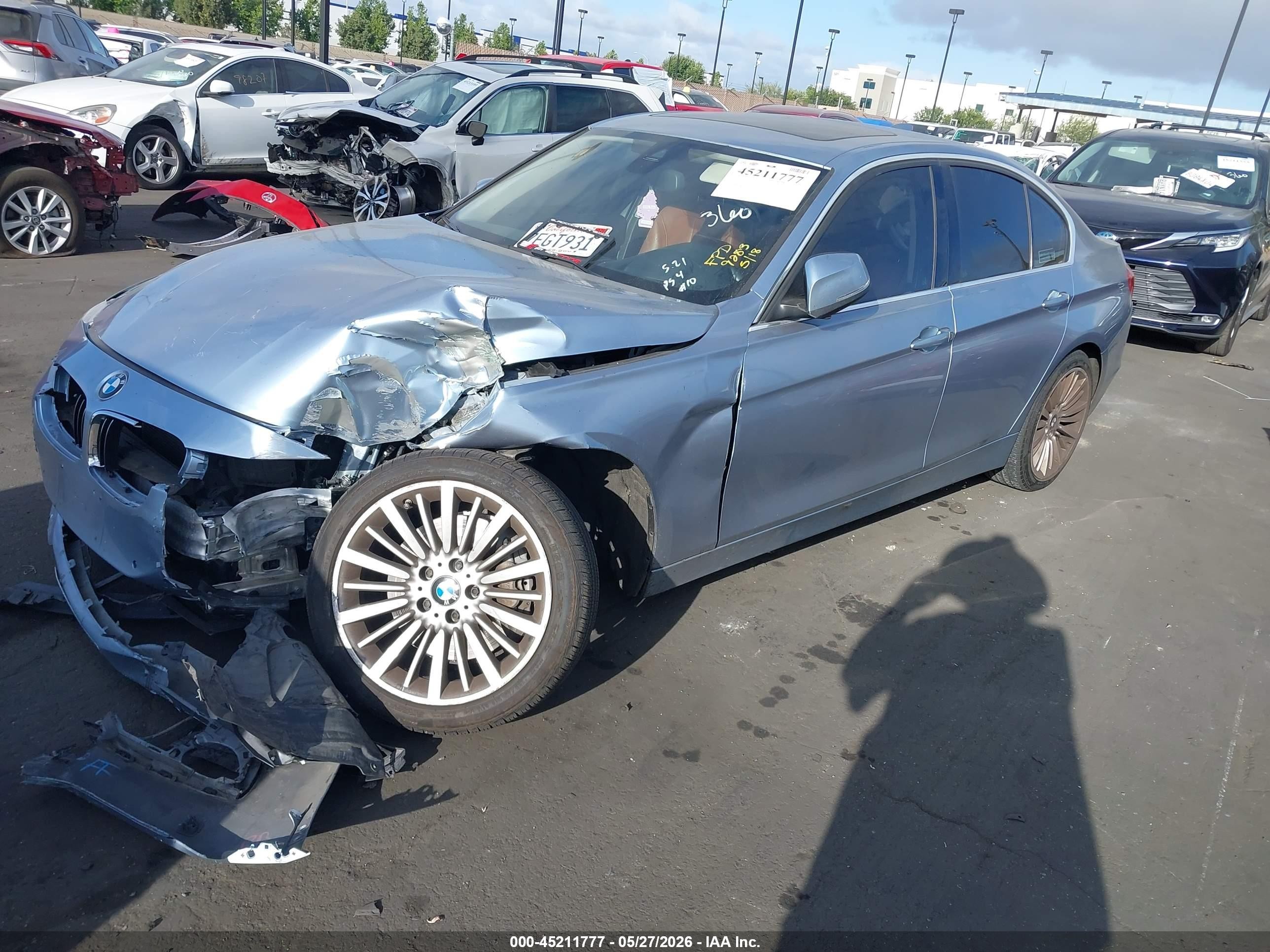 2014 Bmw 335i   Blue vin: WBA3A9C59EF479283
