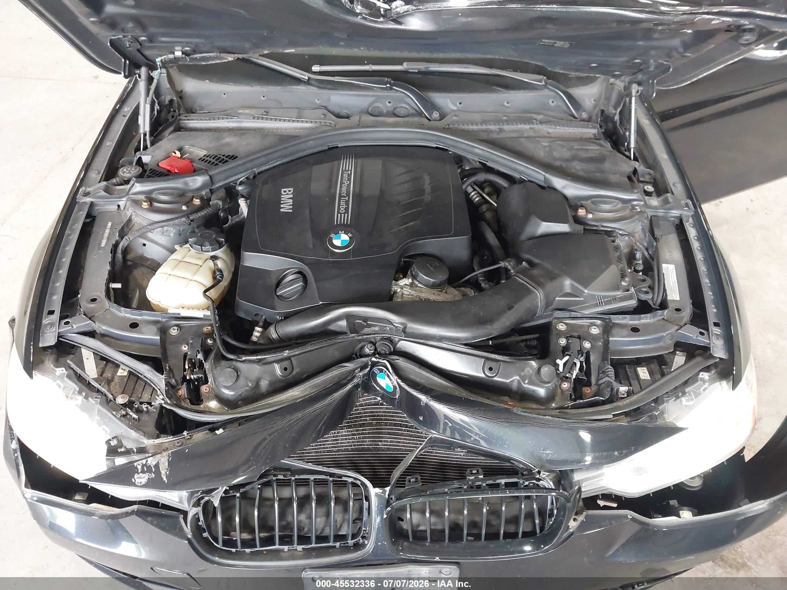2014 Bmw 335i Black vin: WBA3A9C5XEF478918