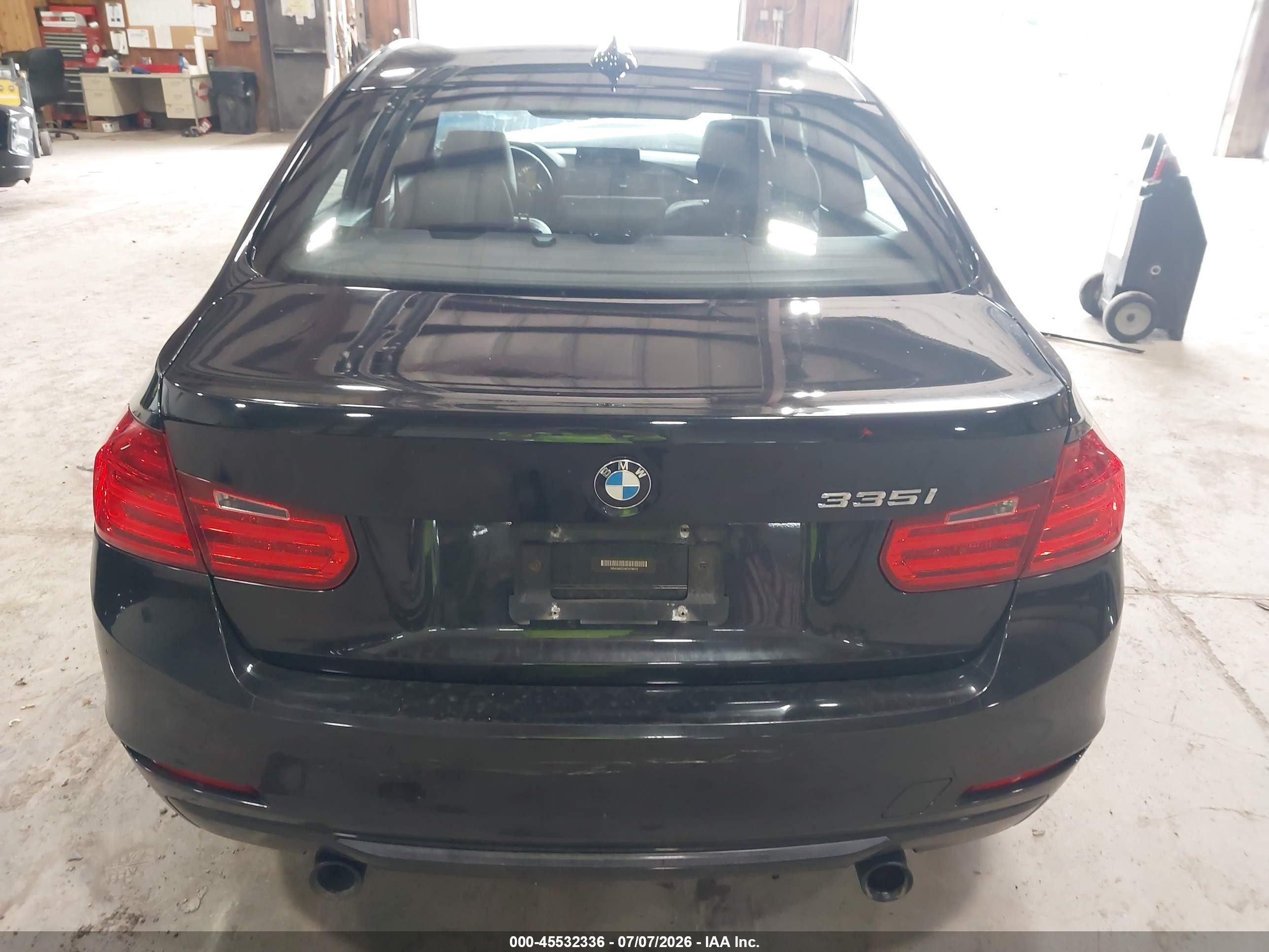 2014 Bmw 335i Black vin: WBA3A9C5XEF478918