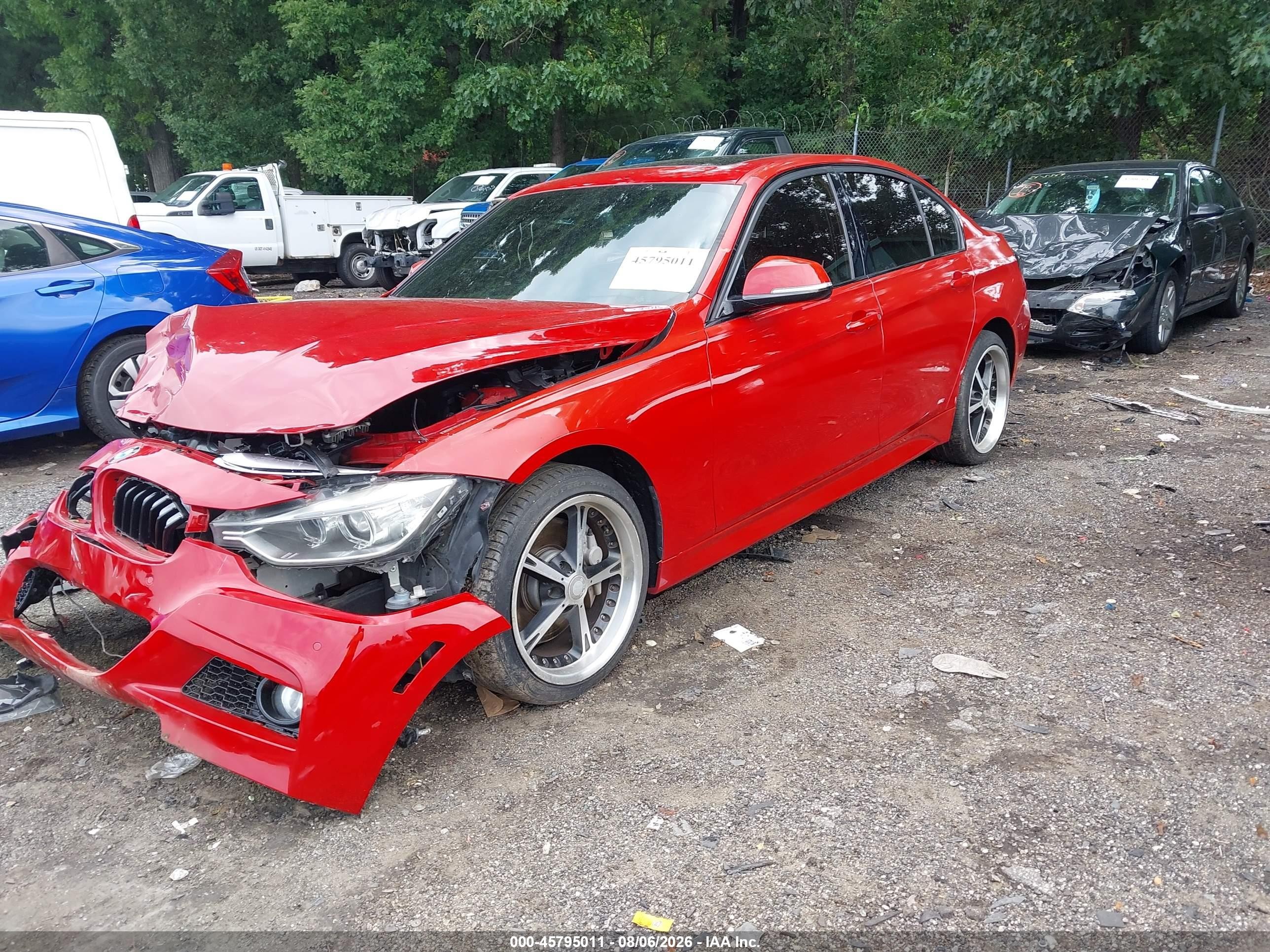 2015 Bmw 335i Red vin: WBA3A9G51FNS66586