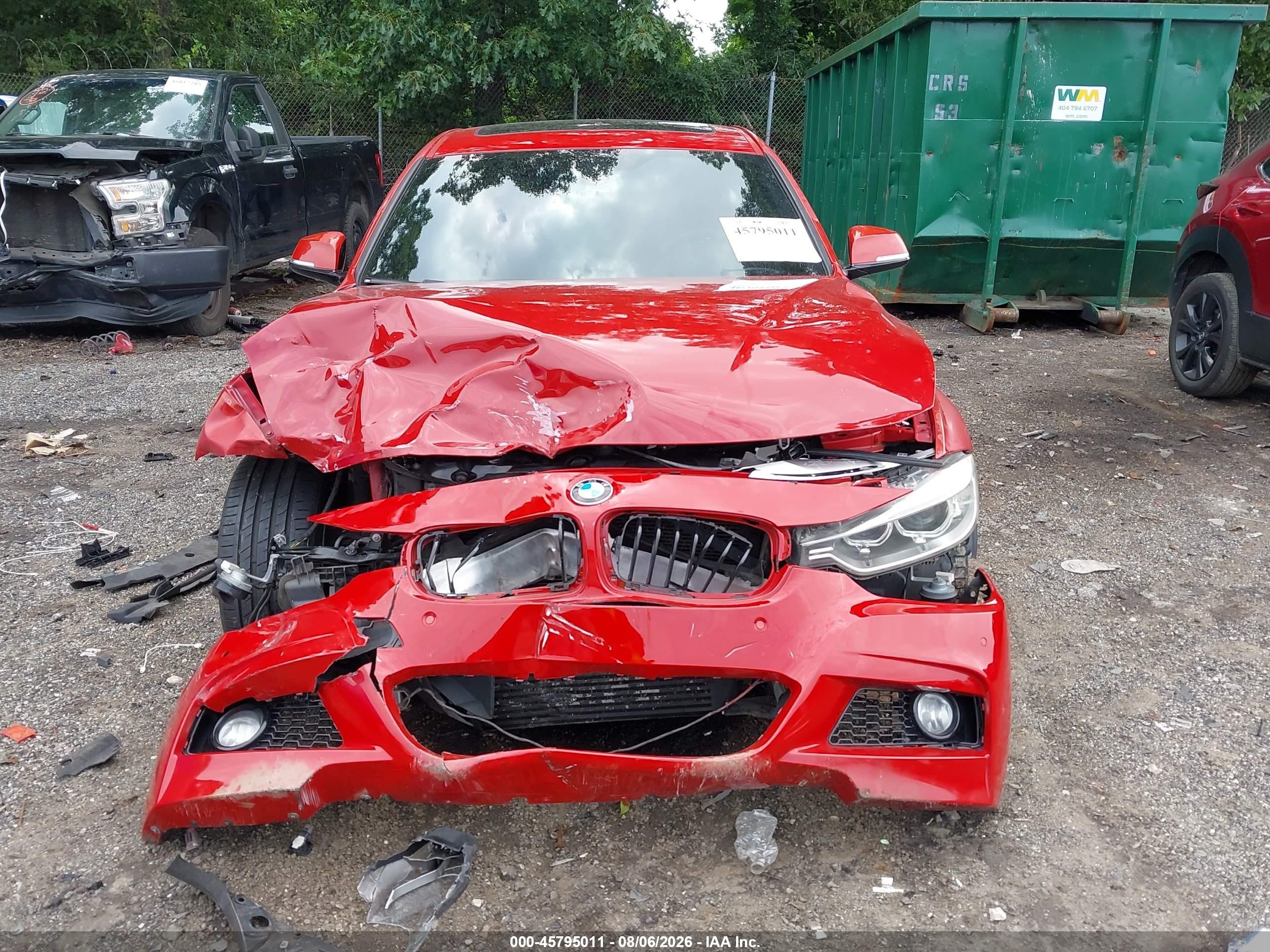 2015 Bmw 335i Red vin: WBA3A9G51FNS66586