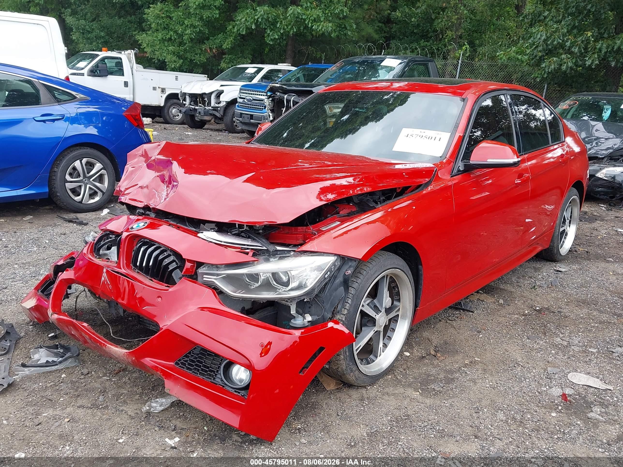 2015 Bmw 335i Red vin: WBA3A9G51FNS66586