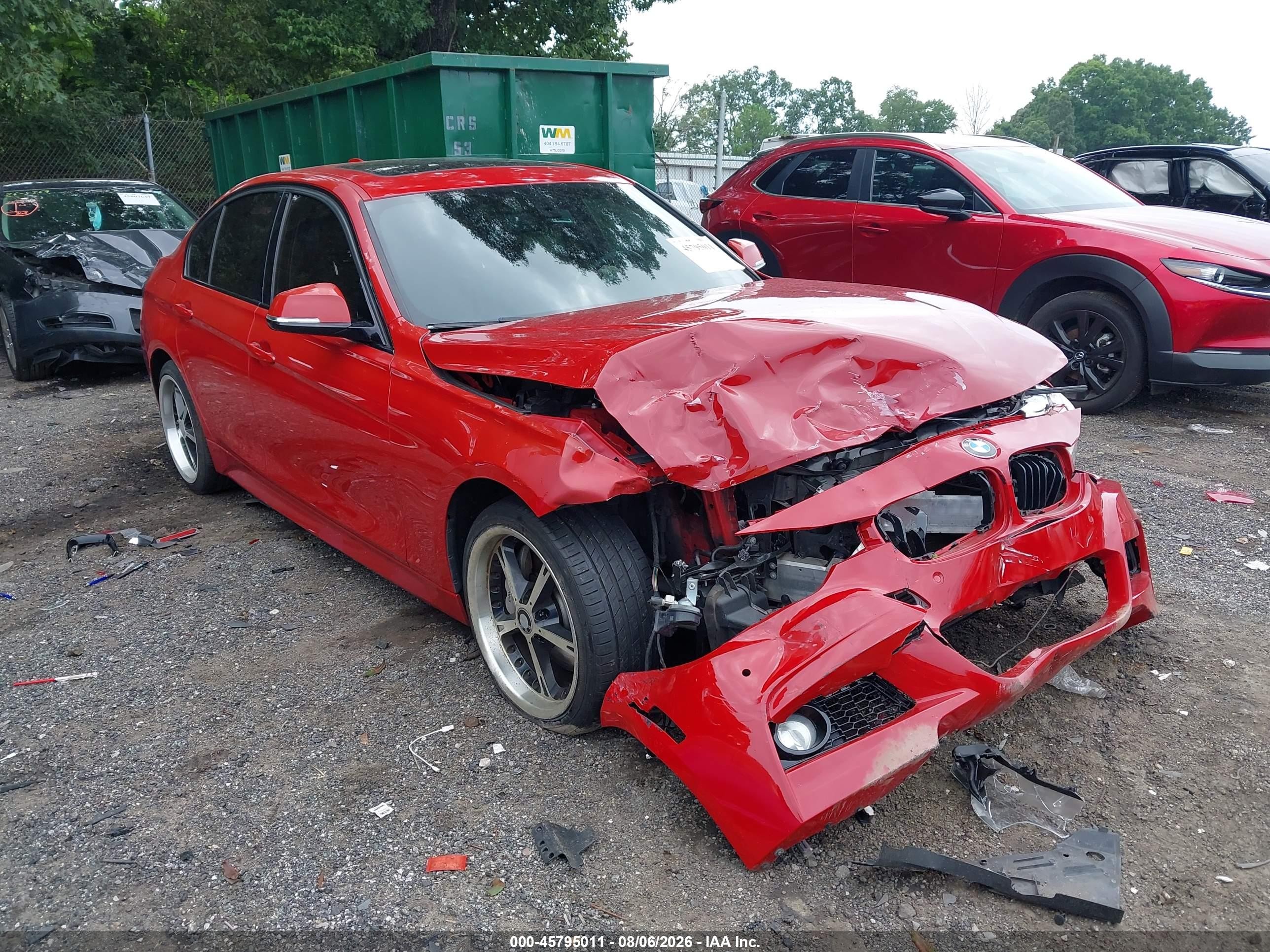 2015 Bmw 335i Red vin: WBA3A9G51FNS66586