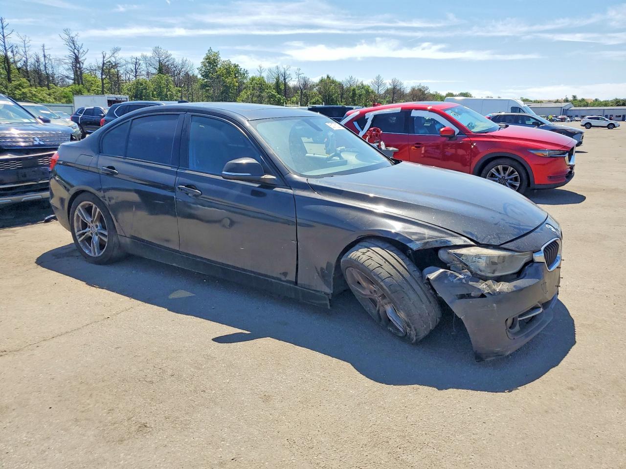 2013 Bmw 335 I Черный vin: WBA3A9G52DNP36637