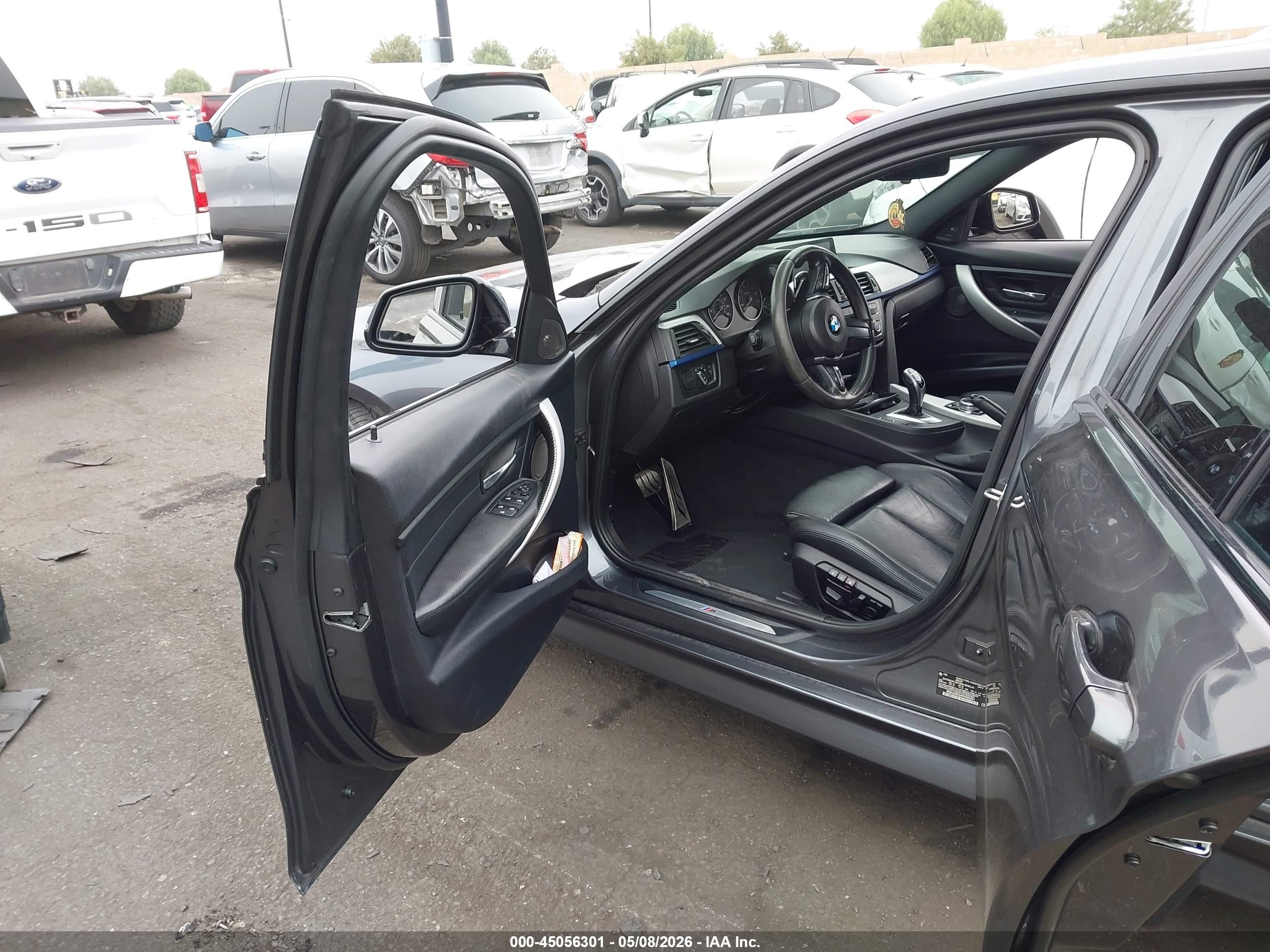 2014 Bmw 335i   Gray vin: WBA3A9G54ENS65401