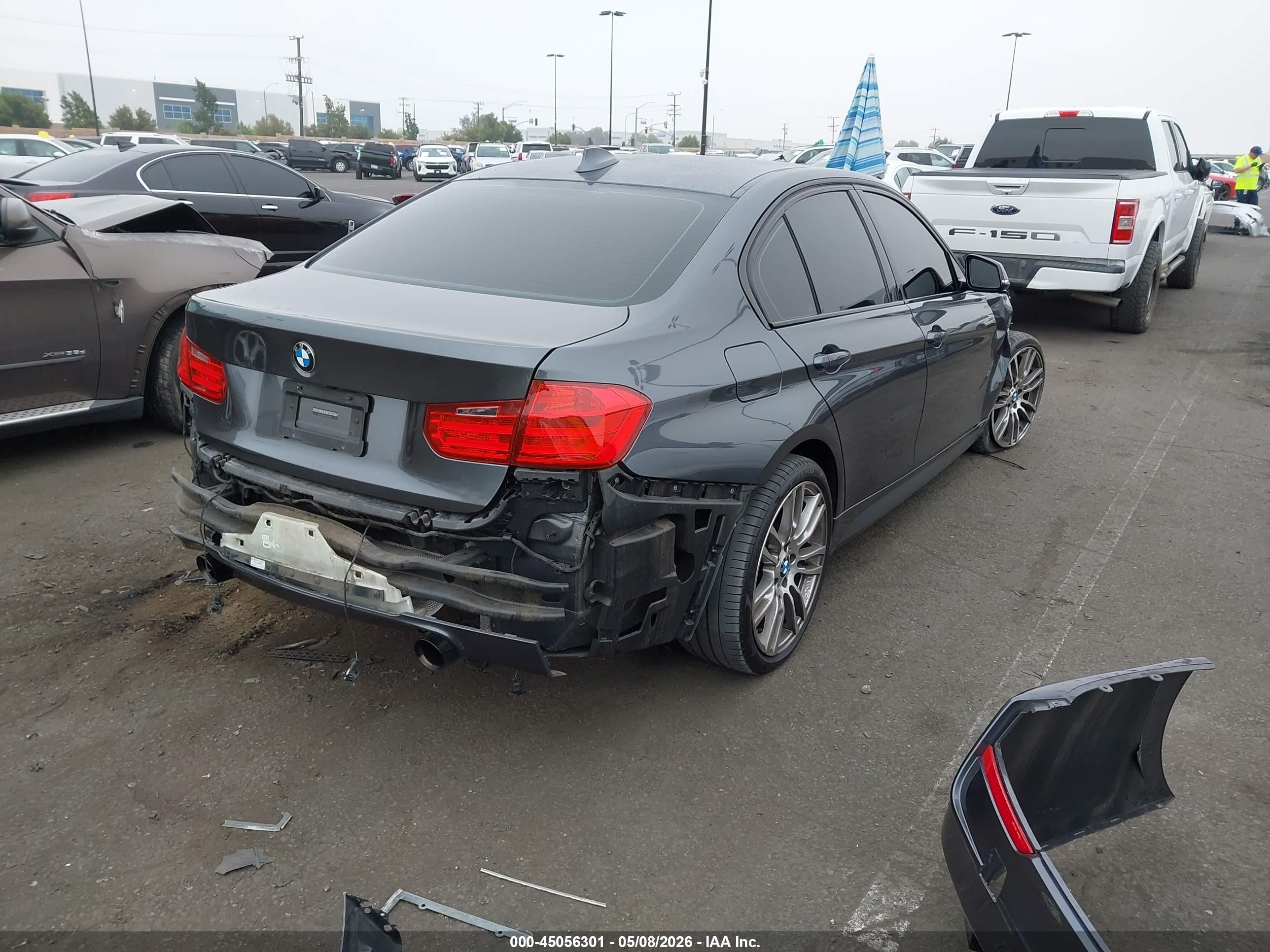 2014 Bmw 335i   Gray vin: WBA3A9G54ENS65401
