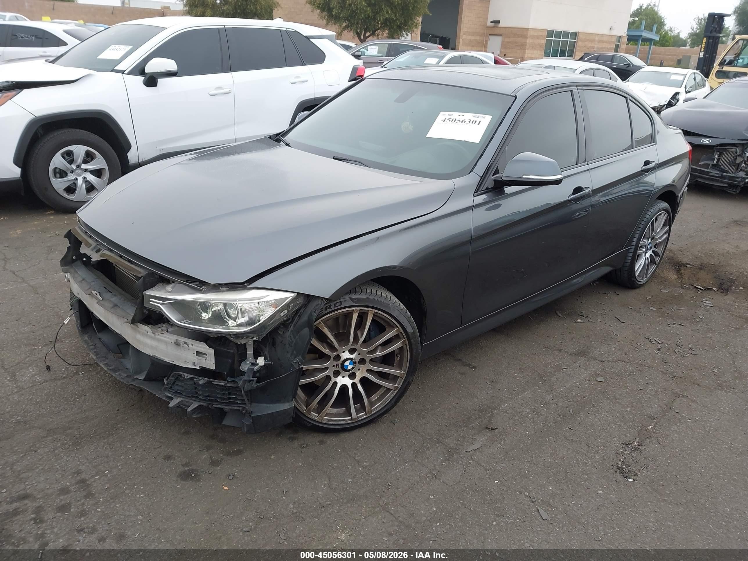 2014 Bmw 335i   Gray vin: WBA3A9G54ENS65401