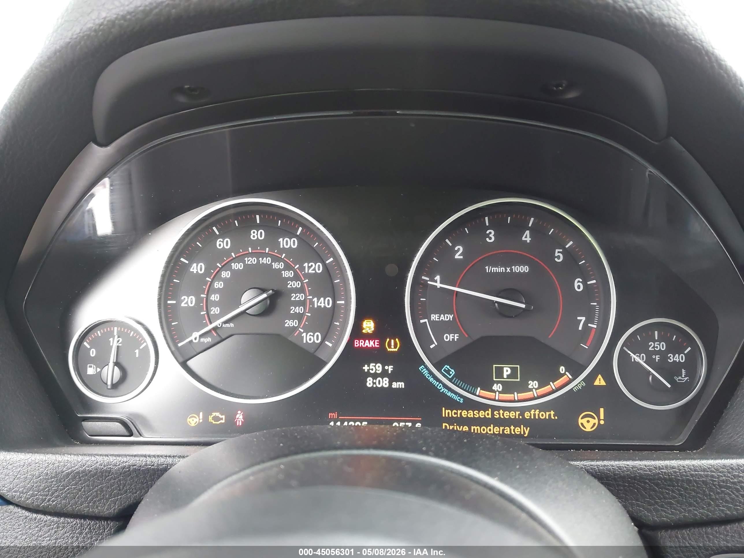 2014 Bmw 335i   Gray vin: WBA3A9G54ENS65401