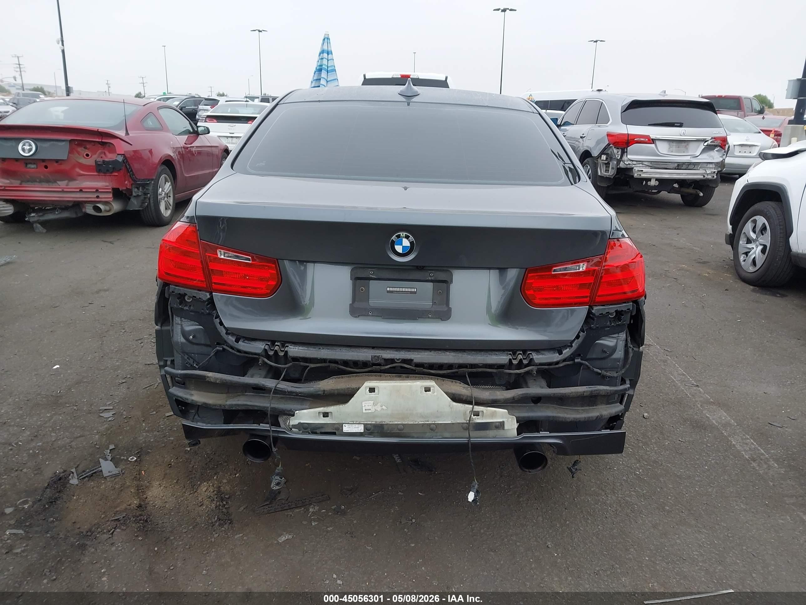 2014 Bmw 335i   Gray vin: WBA3A9G54ENS65401