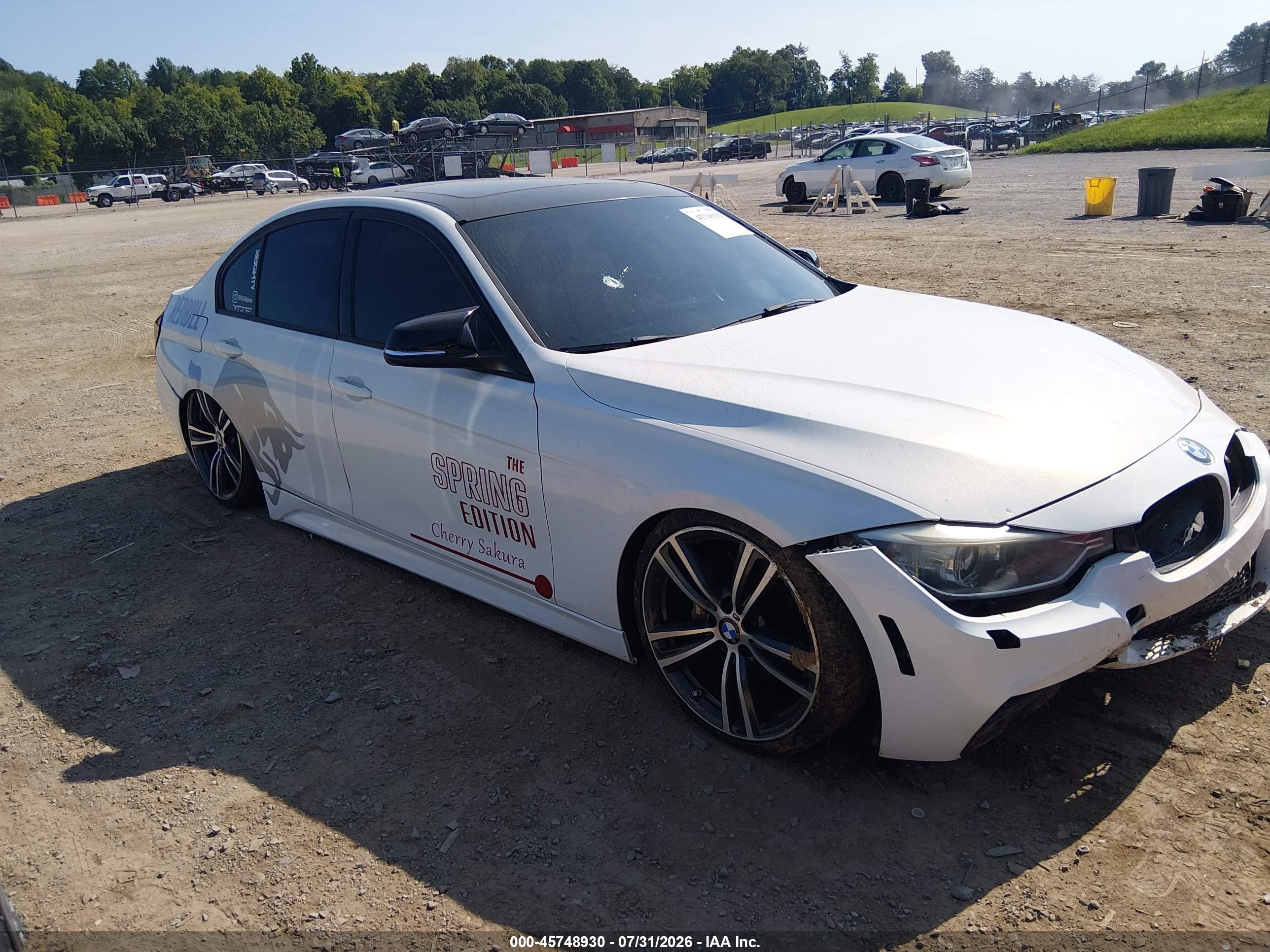 2014 Bmw 335i White vin: WBA3A9G55ENS65018