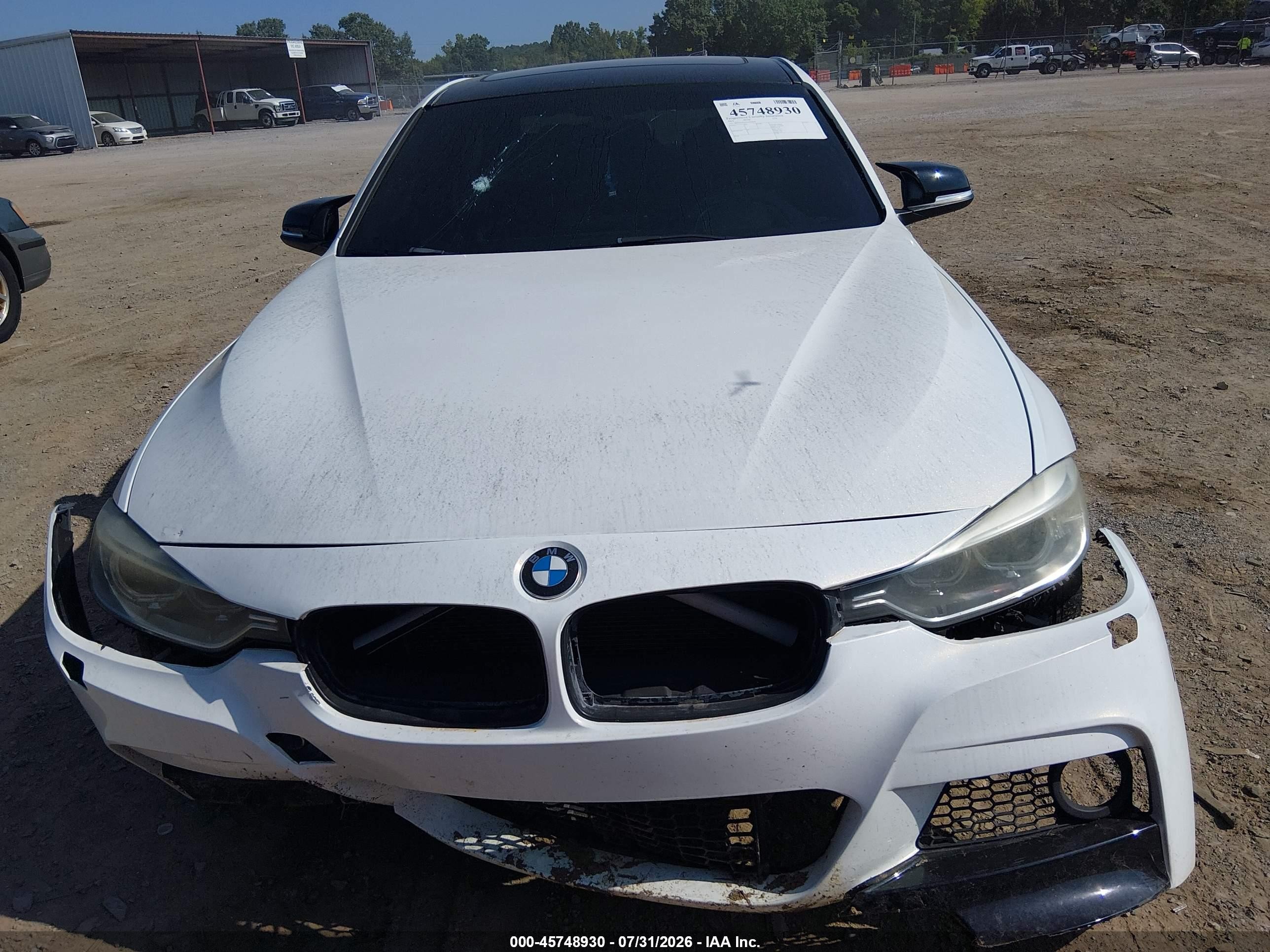 2014 Bmw 335i   White vin: WBA3A9G55ENS65018