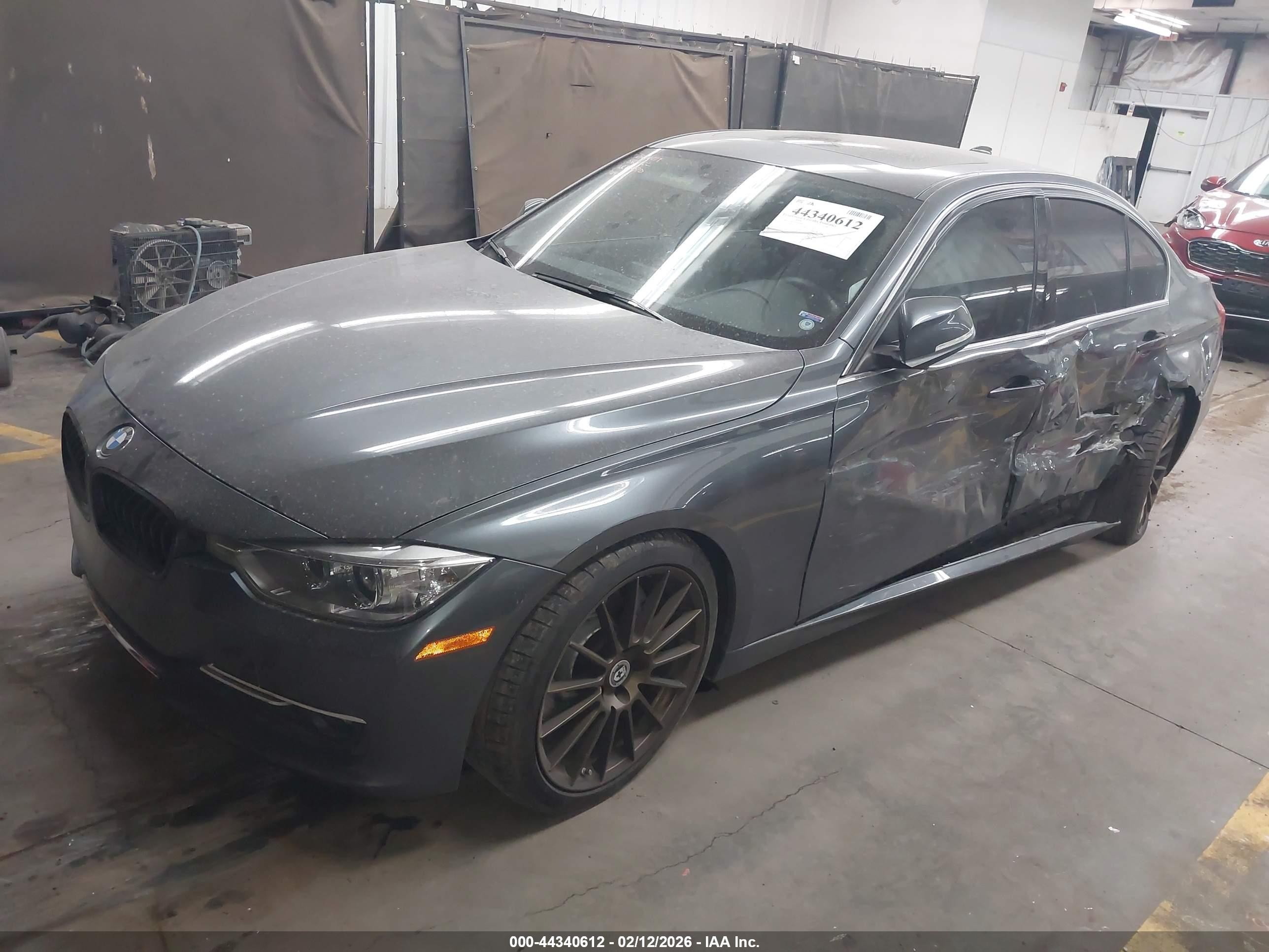 2015 Bmw 335i Gray vin: WBA3A9G55FNS65926