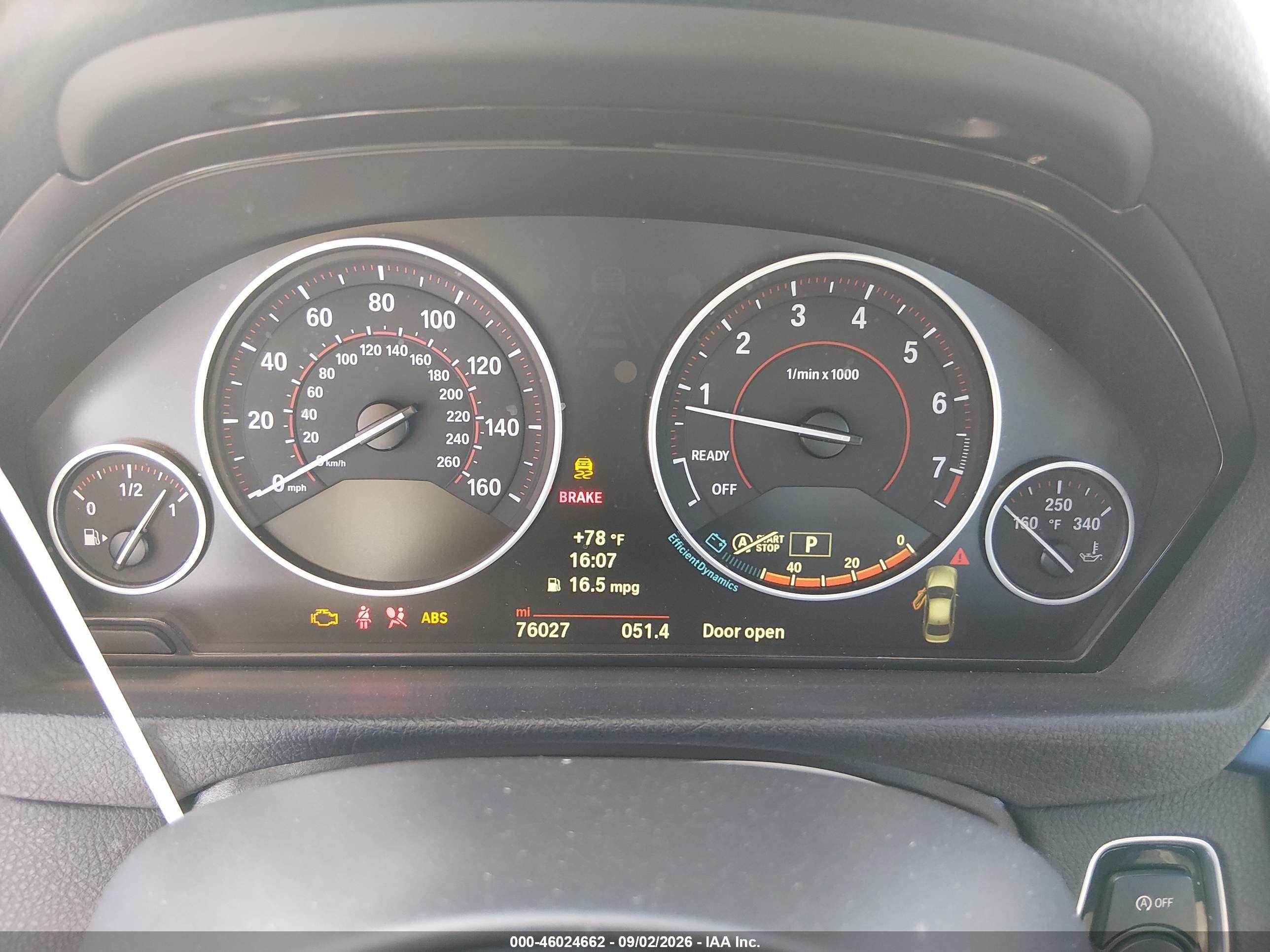2014 Bmw 335i   Gray vin: WBA3A9G56ENS65559