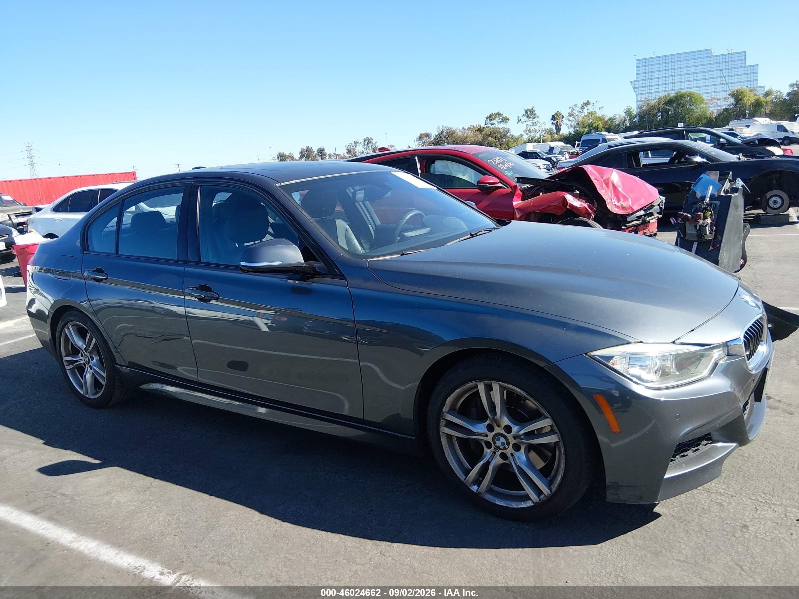 2014 Bmw 335i   Gray vin: WBA3A9G56ENS65559
