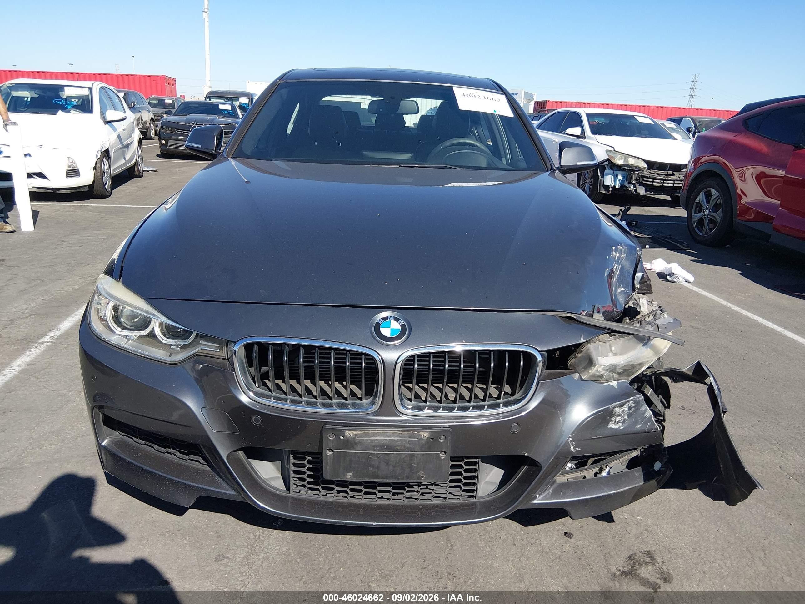 2014 Bmw 335i   Gray vin: WBA3A9G56ENS65559
