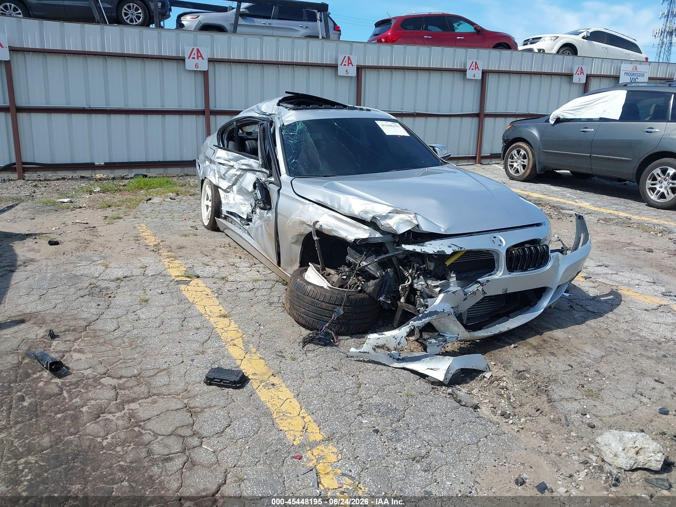 2014 Bmw 335i Silver vin: WBA3A9G57ENR97439