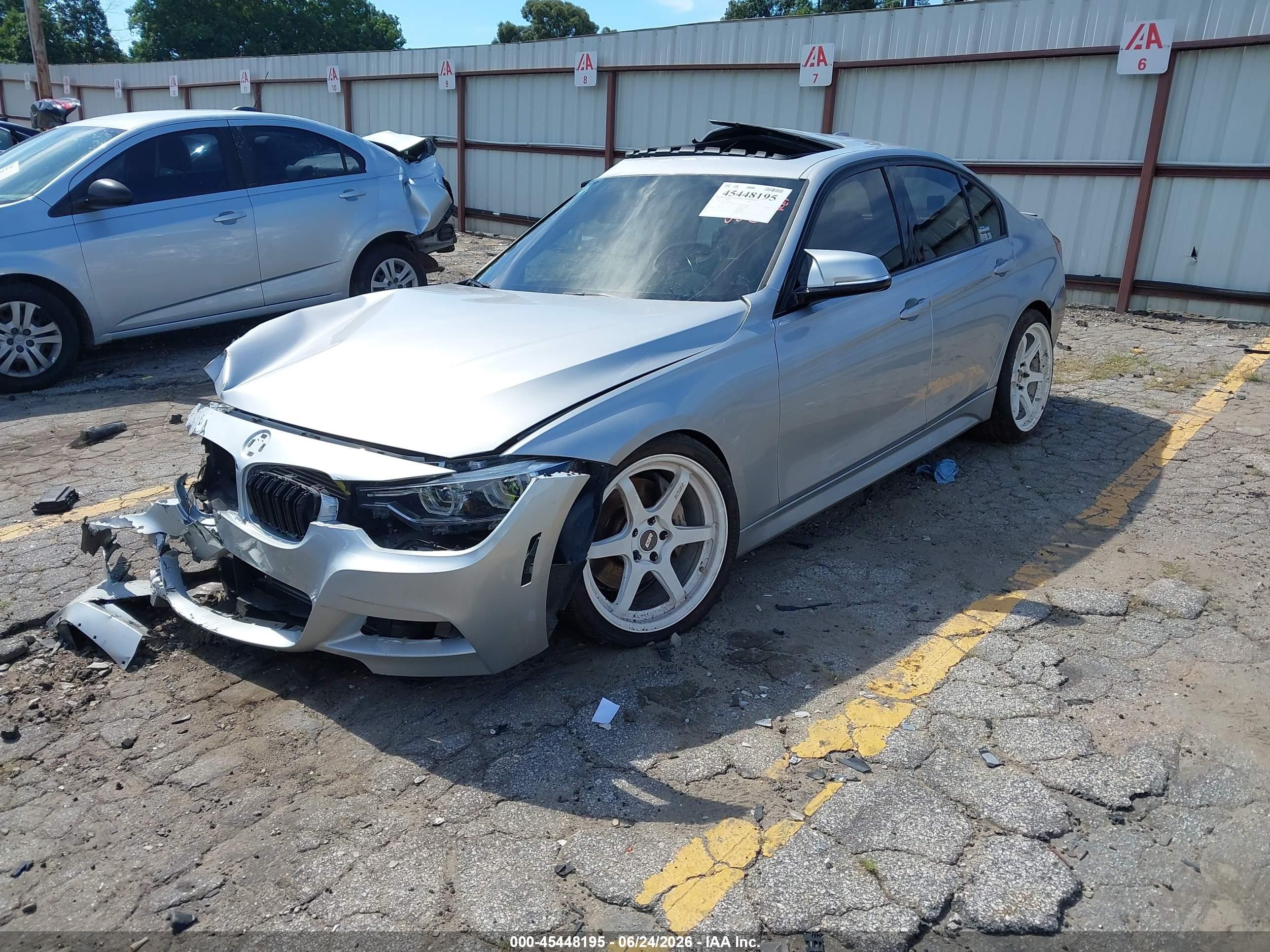 2014 Bmw 335i Silver vin: WBA3A9G57ENR97439