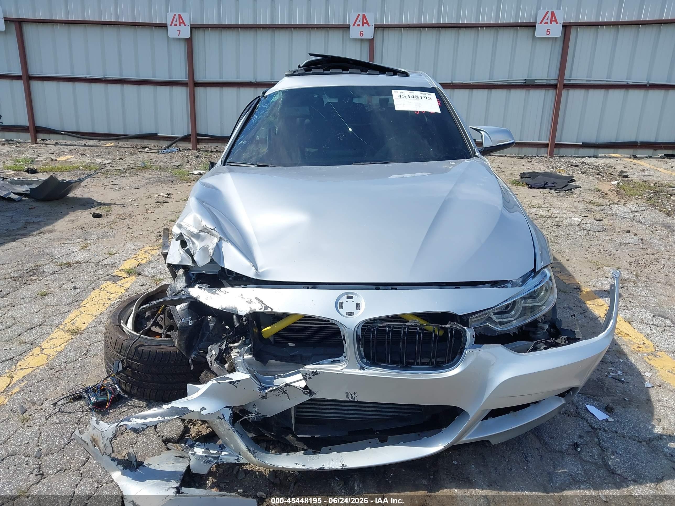 2014 Bmw 335i Silver vin: WBA3A9G57ENR97439