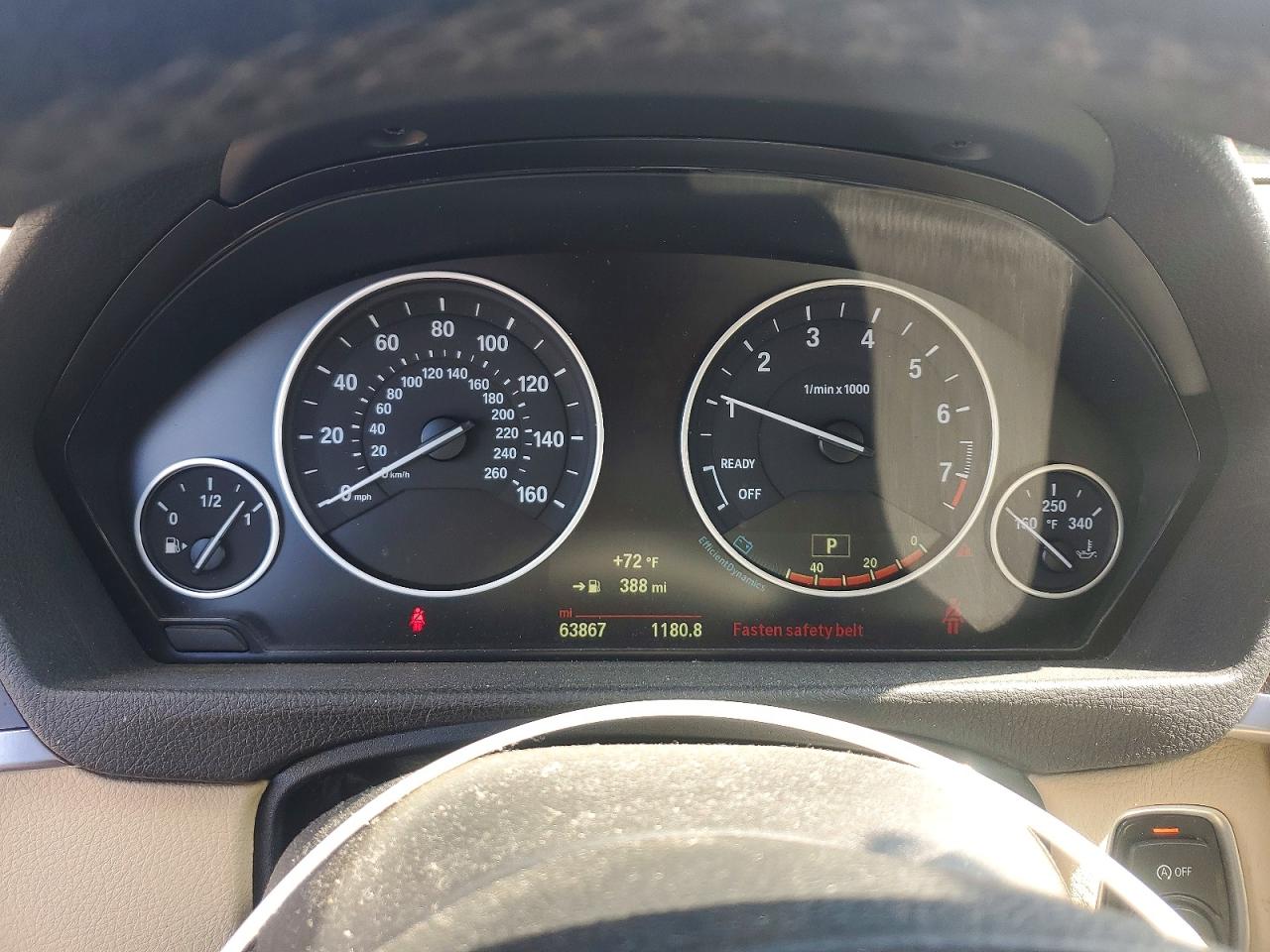 2015 Bmw 335 I White vin: WBA3A9G57FNT09859