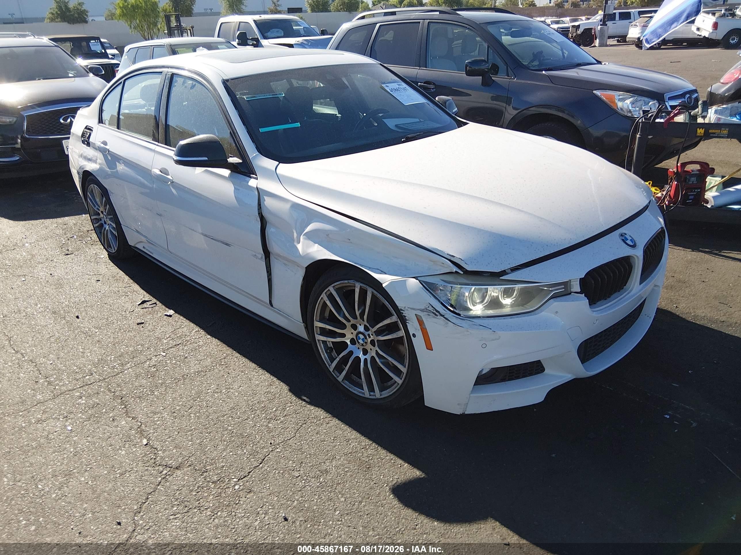 2015 Bmw 335i   White vin: WBA3A9G58FNT09420